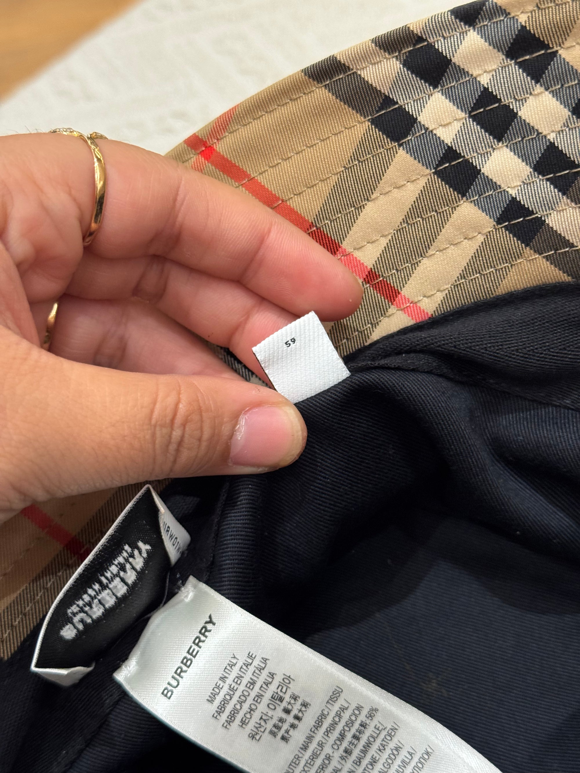 Burberry Hat Check Bucket