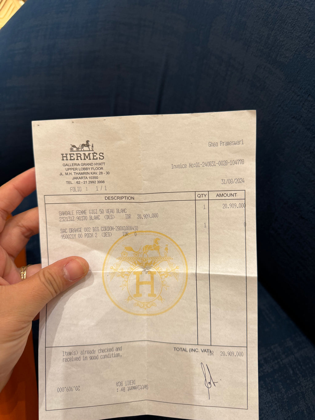 Hermes Sandales Gigi 50