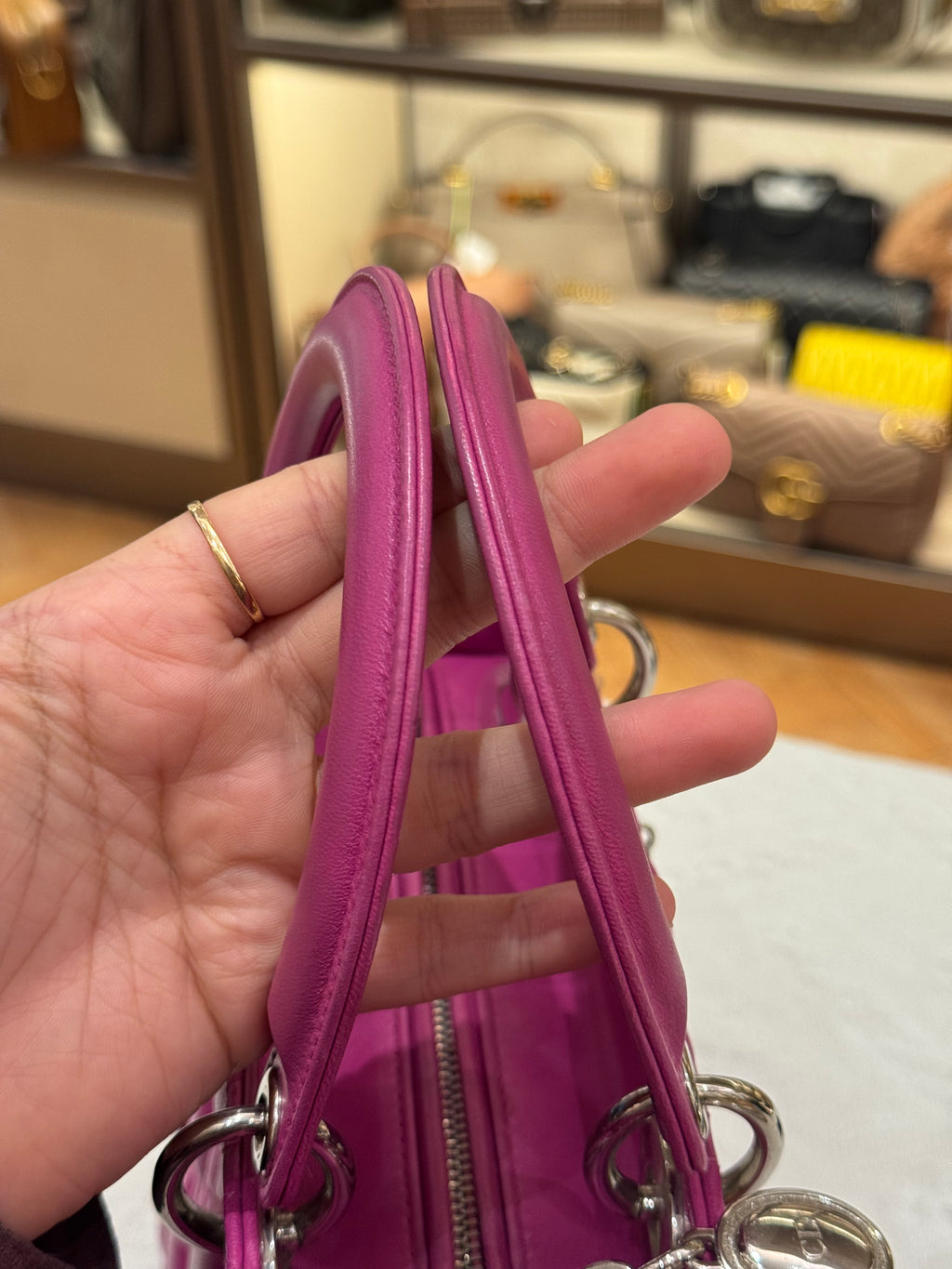 Lady Dior Medium Fuschia