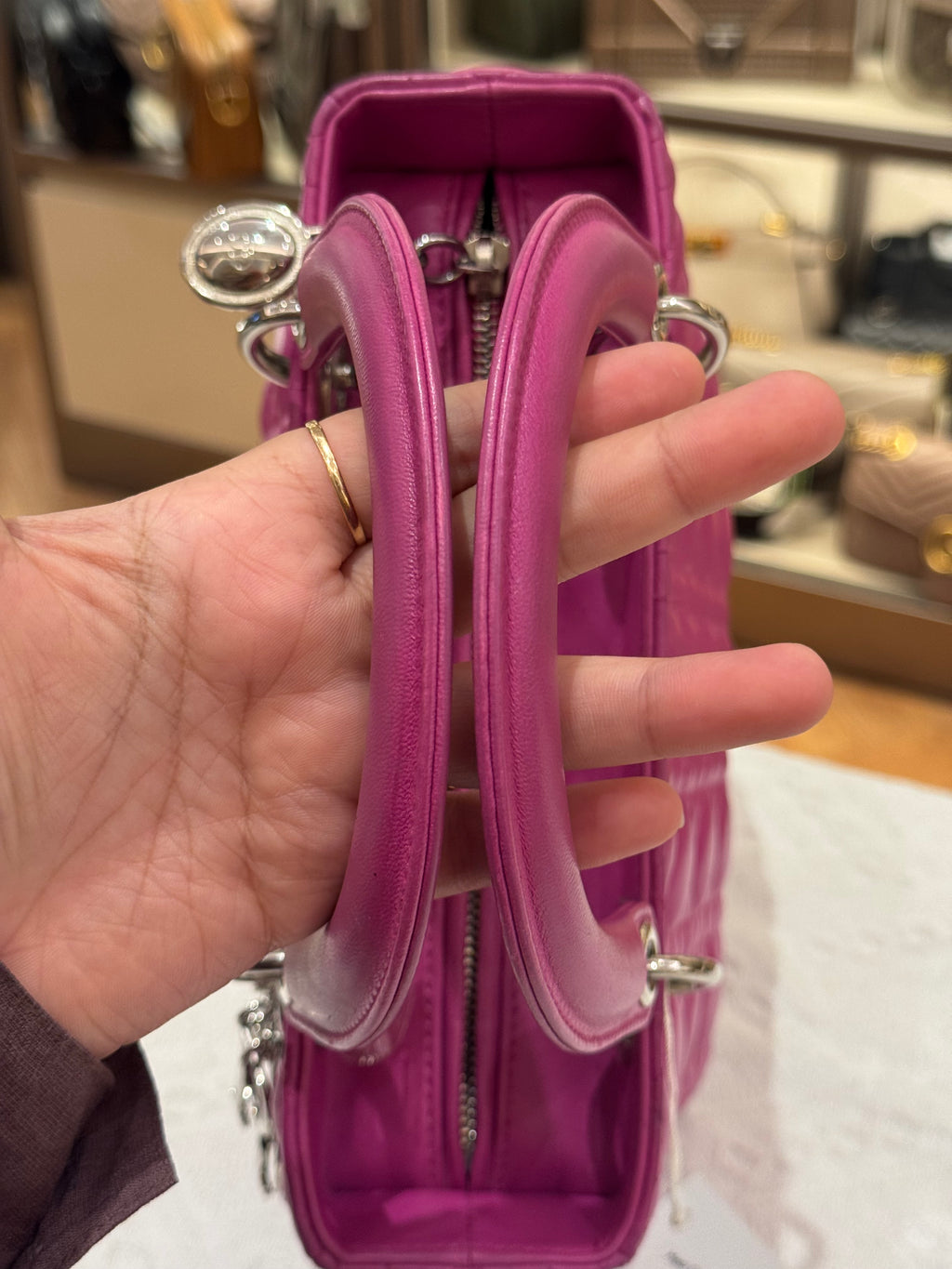 Lady Dior Medium Fuschia