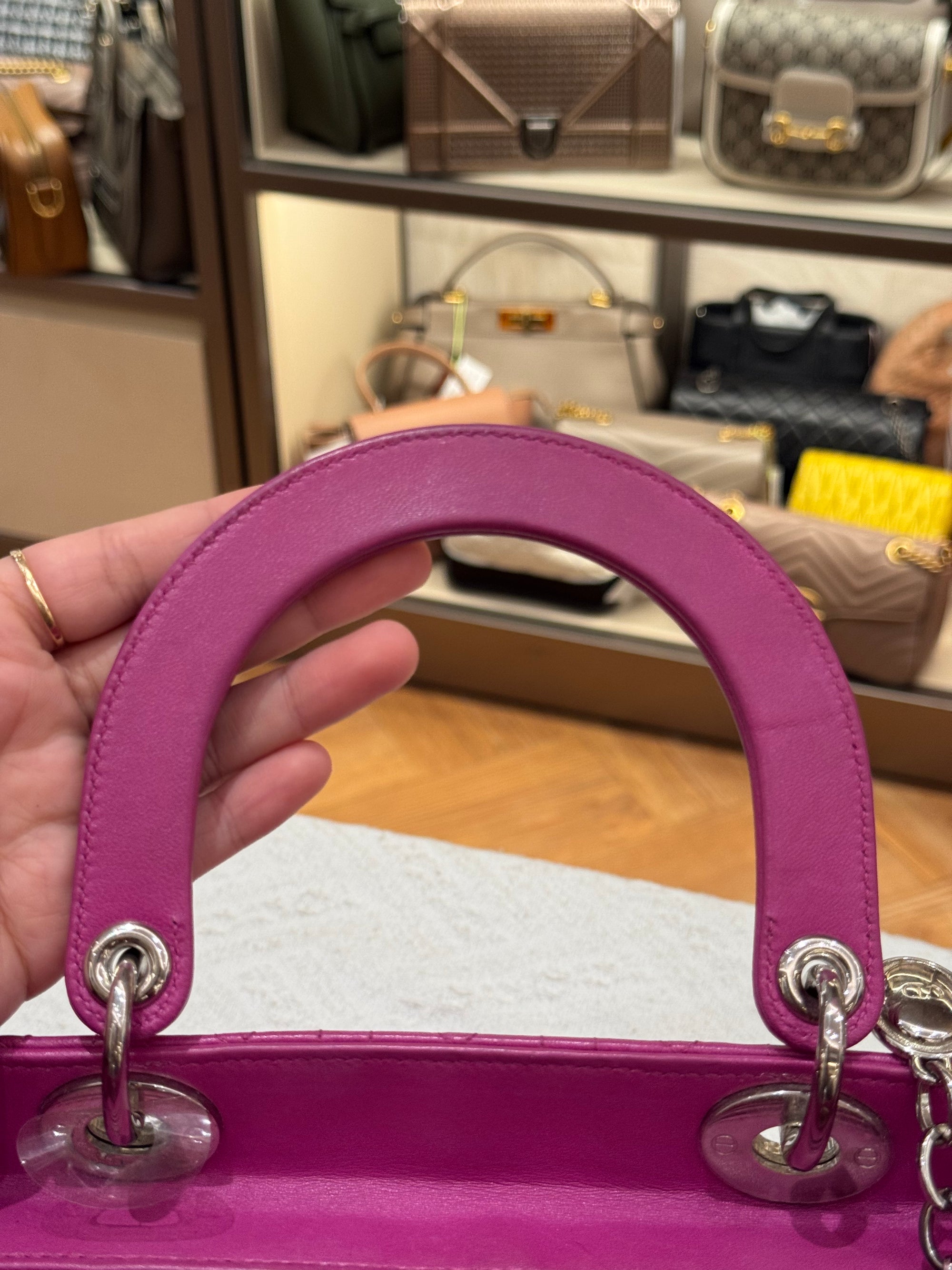 Lady Dior Medium Fuschia