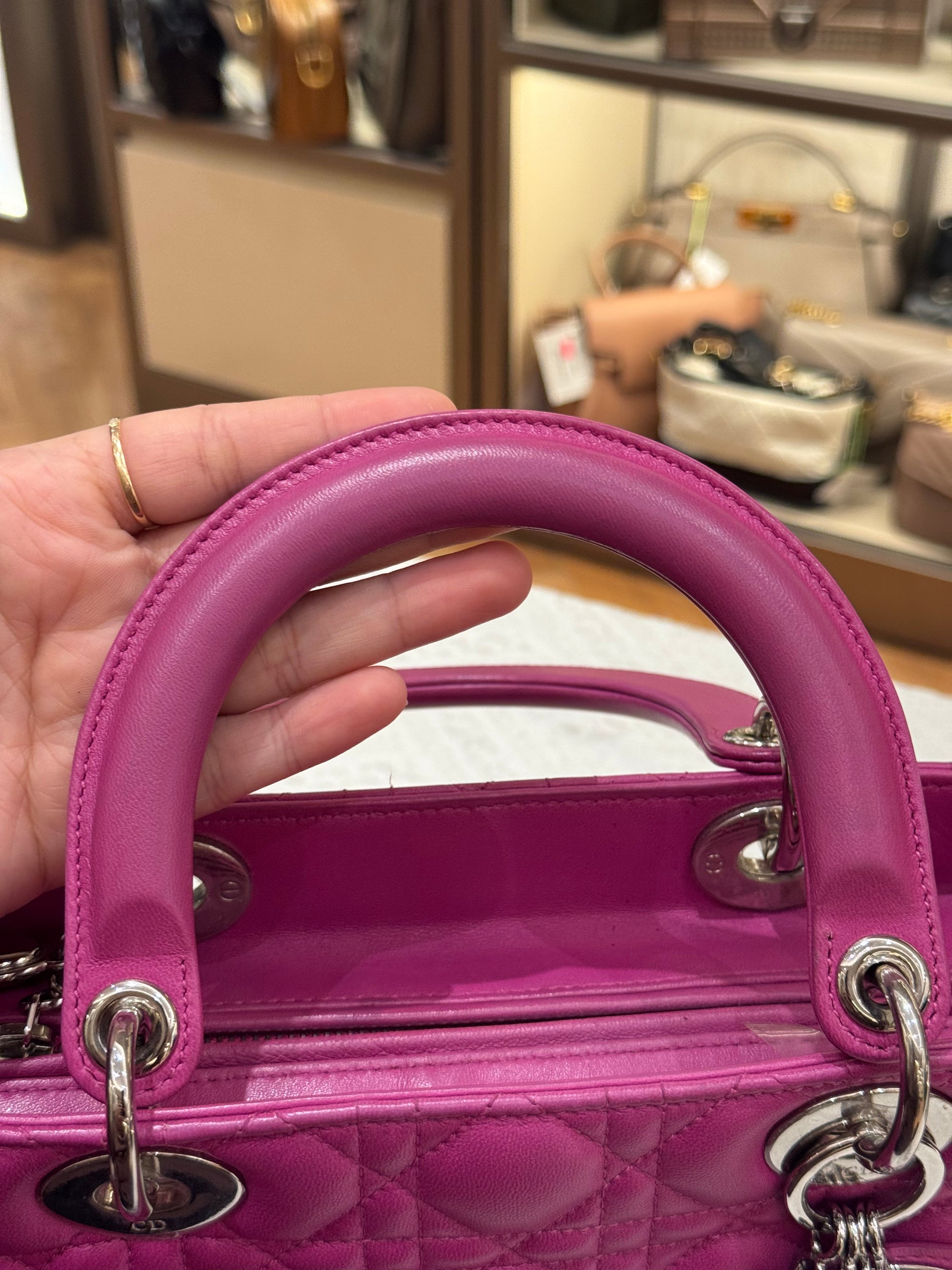 Lady Dior Medium Fuschia