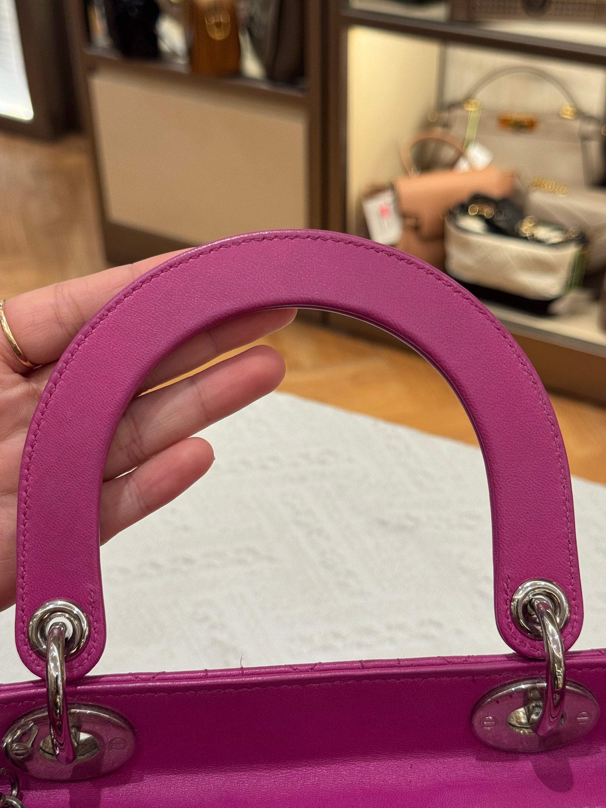 Lady Dior Medium Fuschia