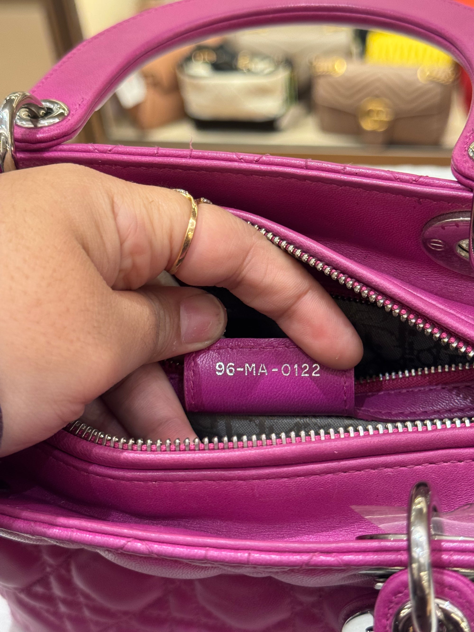 Lady Dior Medium Fuschia