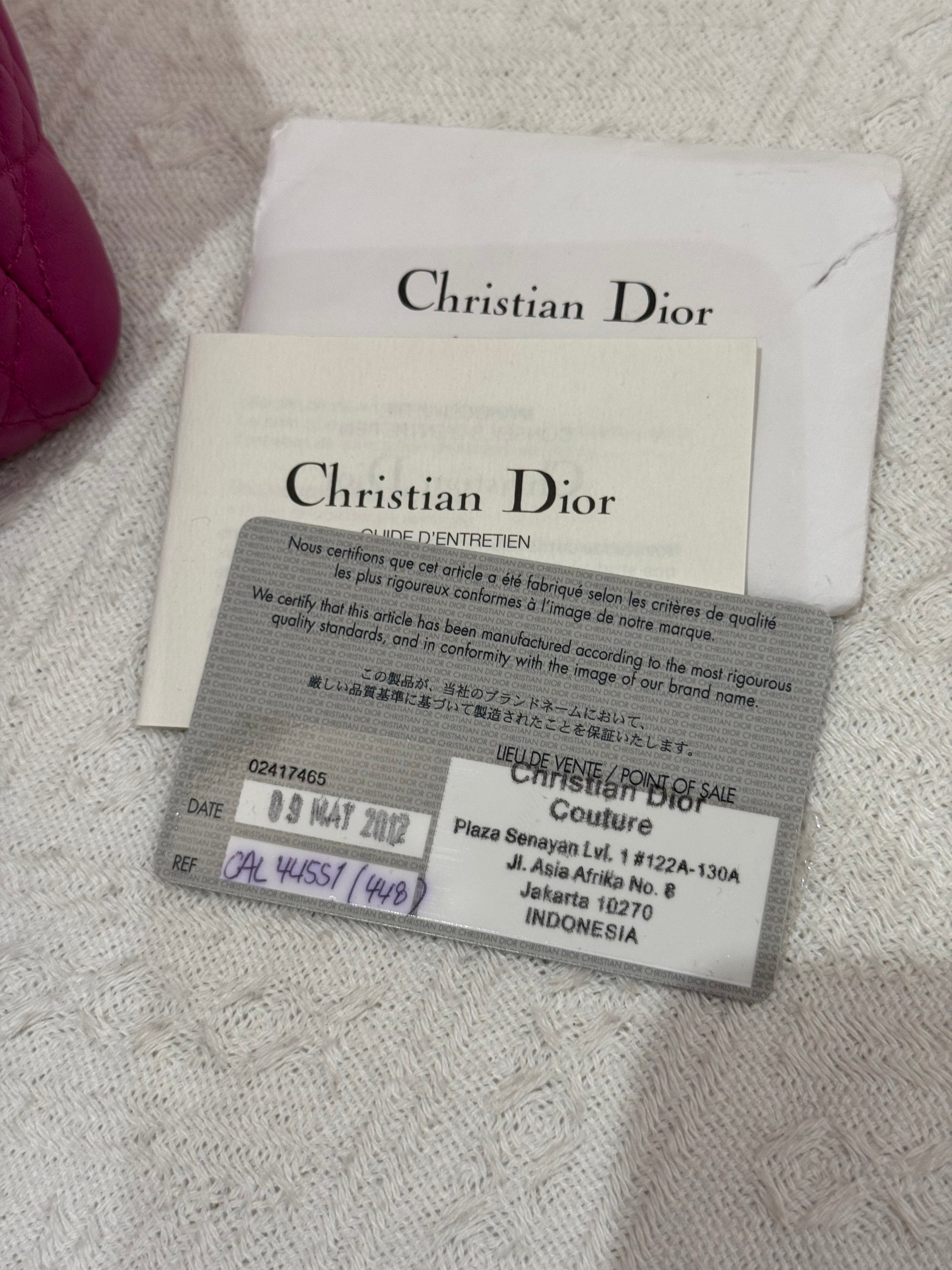Lady Dior Medium Fuschia