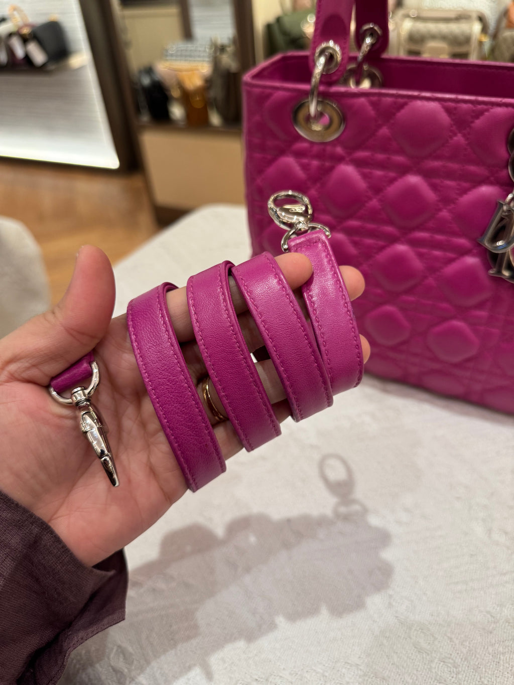 Lady Dior Medium Fuschia