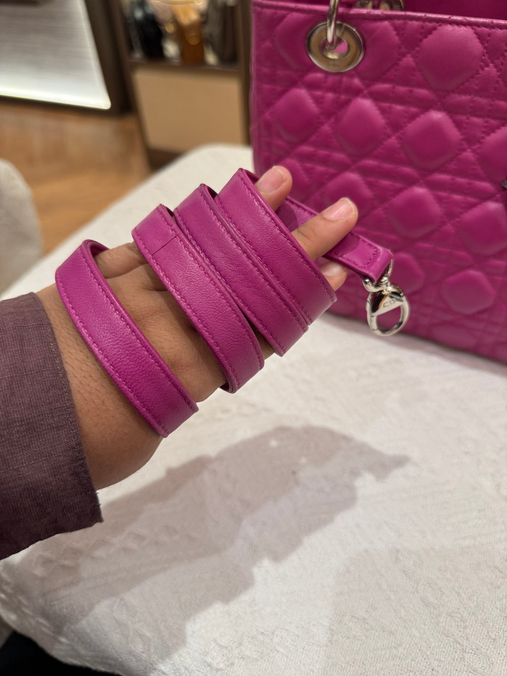 Lady Dior Medium Fuschia