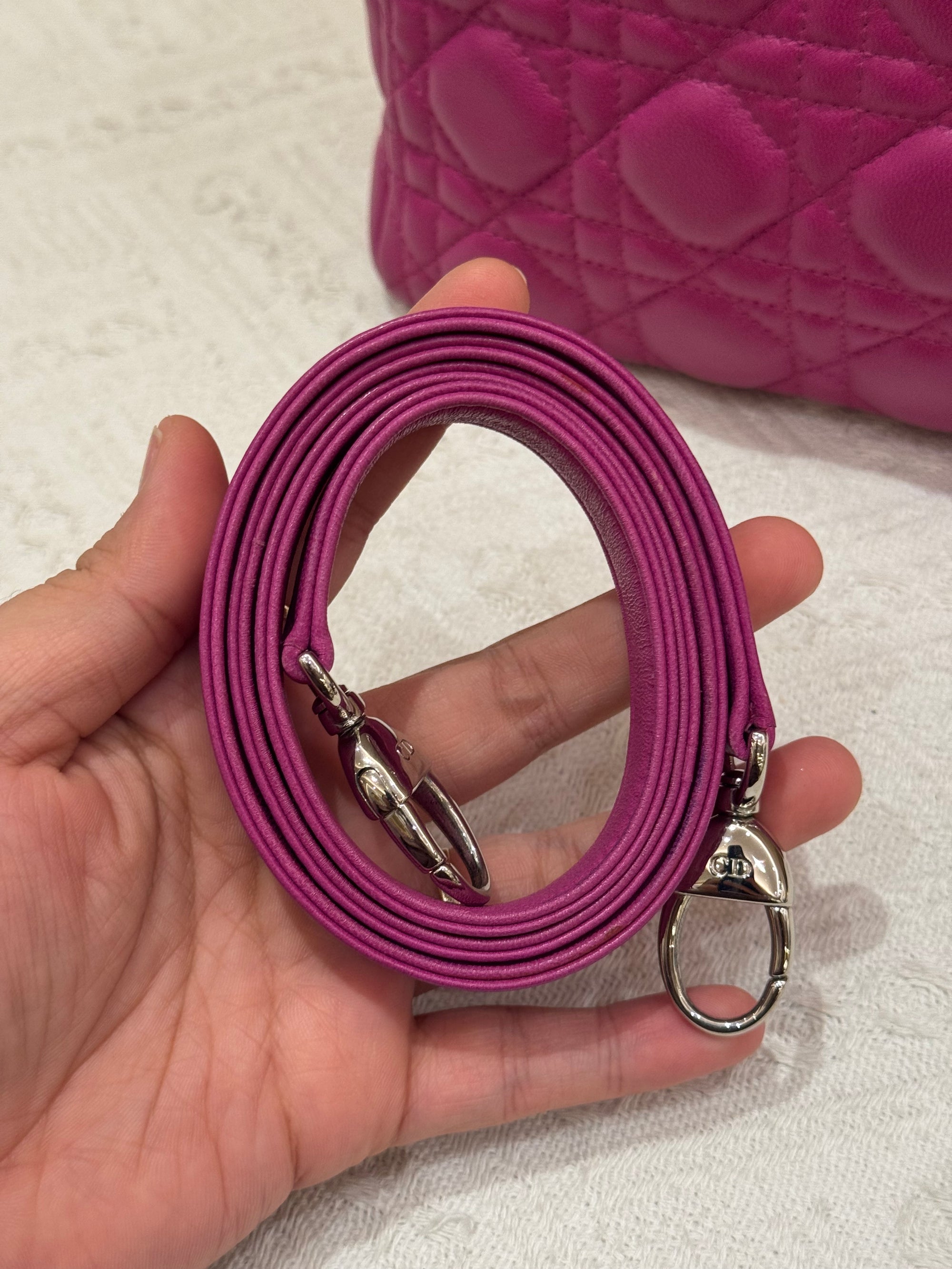 Lady Dior Medium Fuschia
