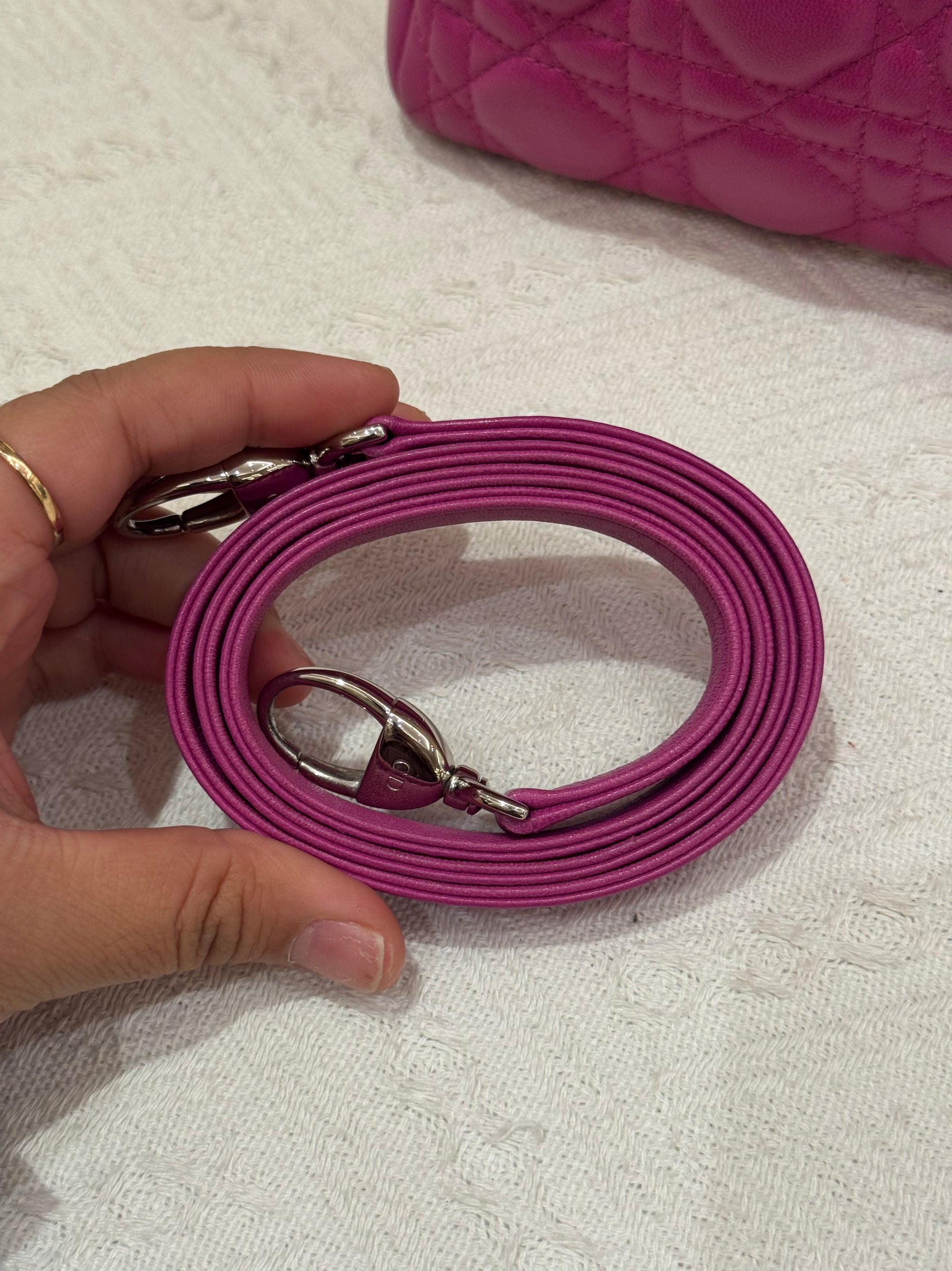 Lady Dior Medium Fuschia