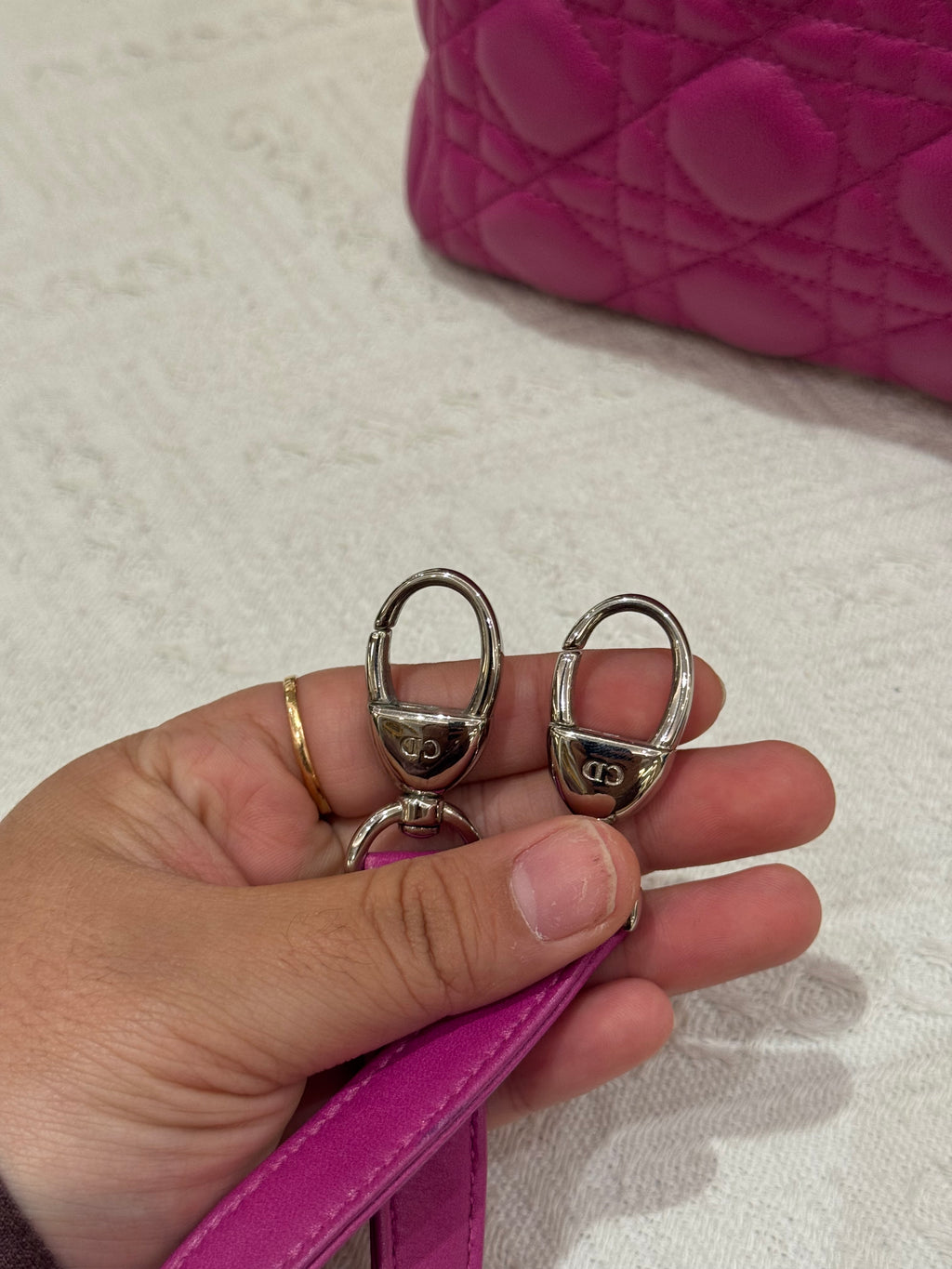 Lady Dior Medium Fuschia