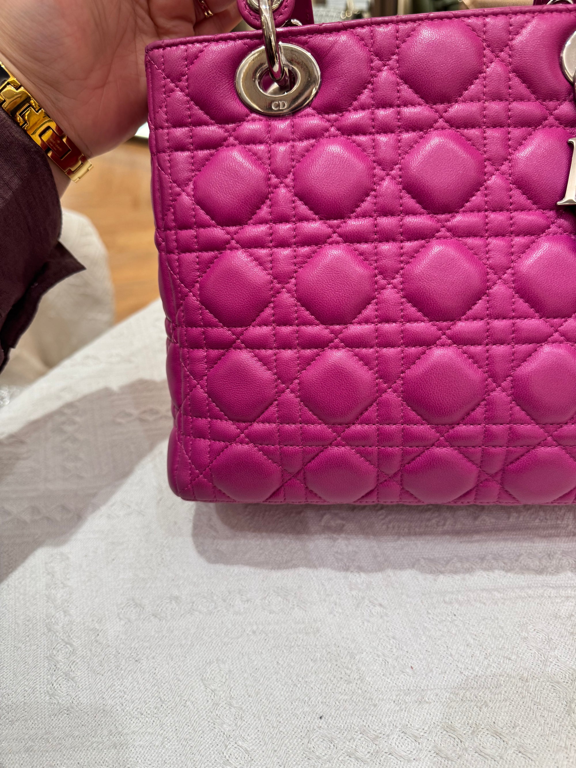Lady Dior Medium Fuschia