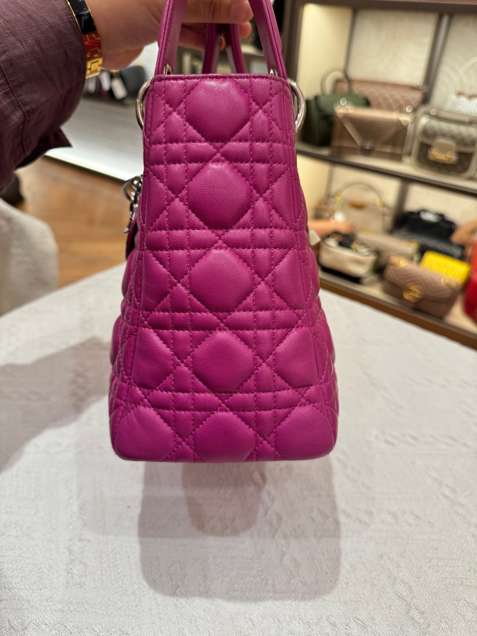 Lady Dior Medium Fuschia