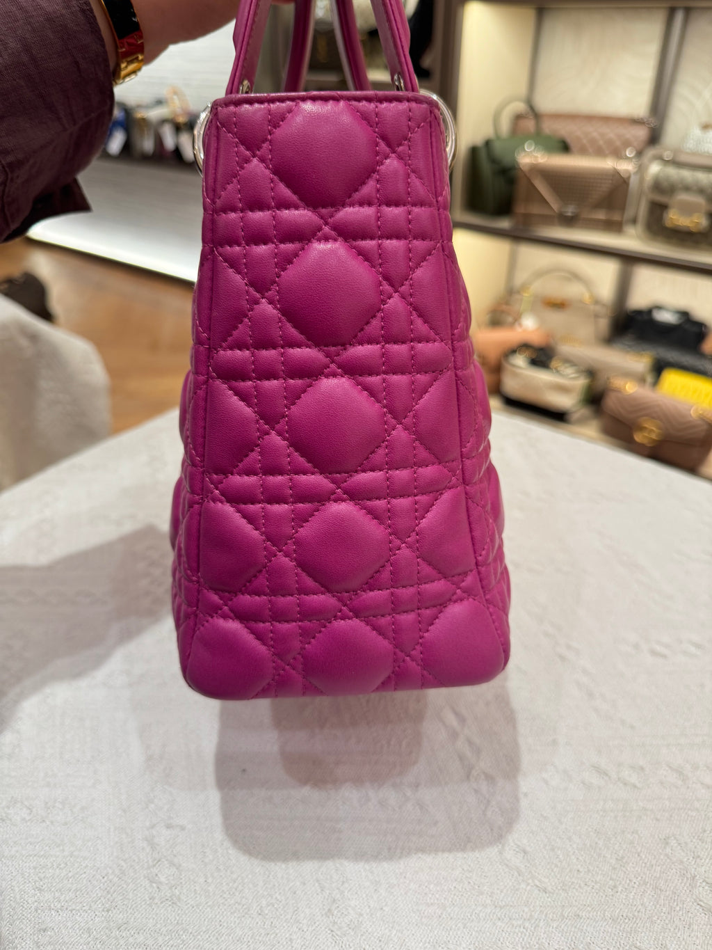 Lady Dior Medium Fuschia