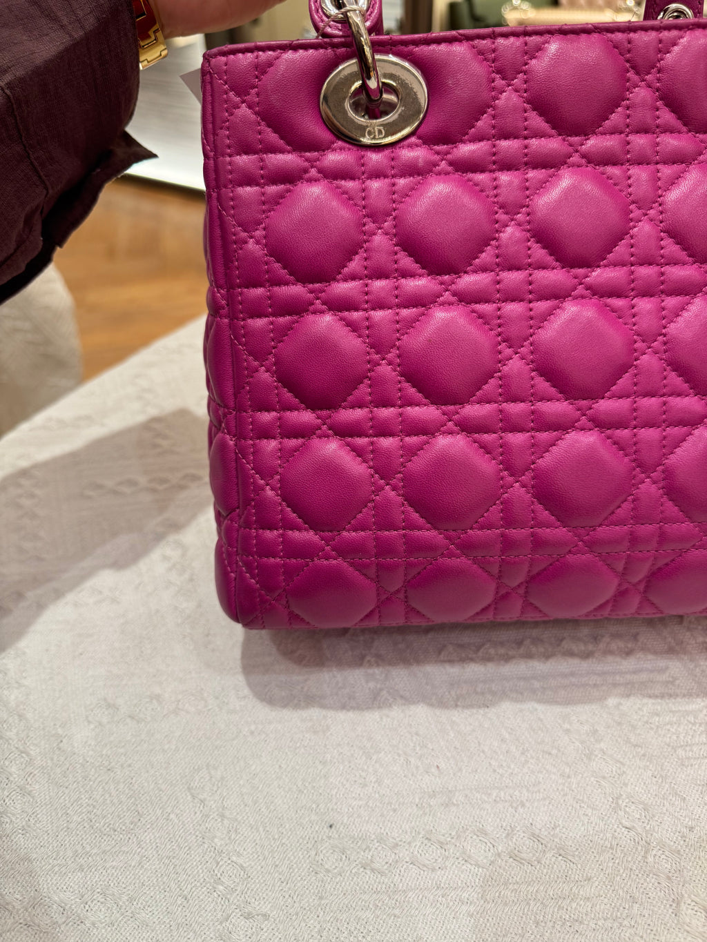 Lady Dior Medium Fuschia