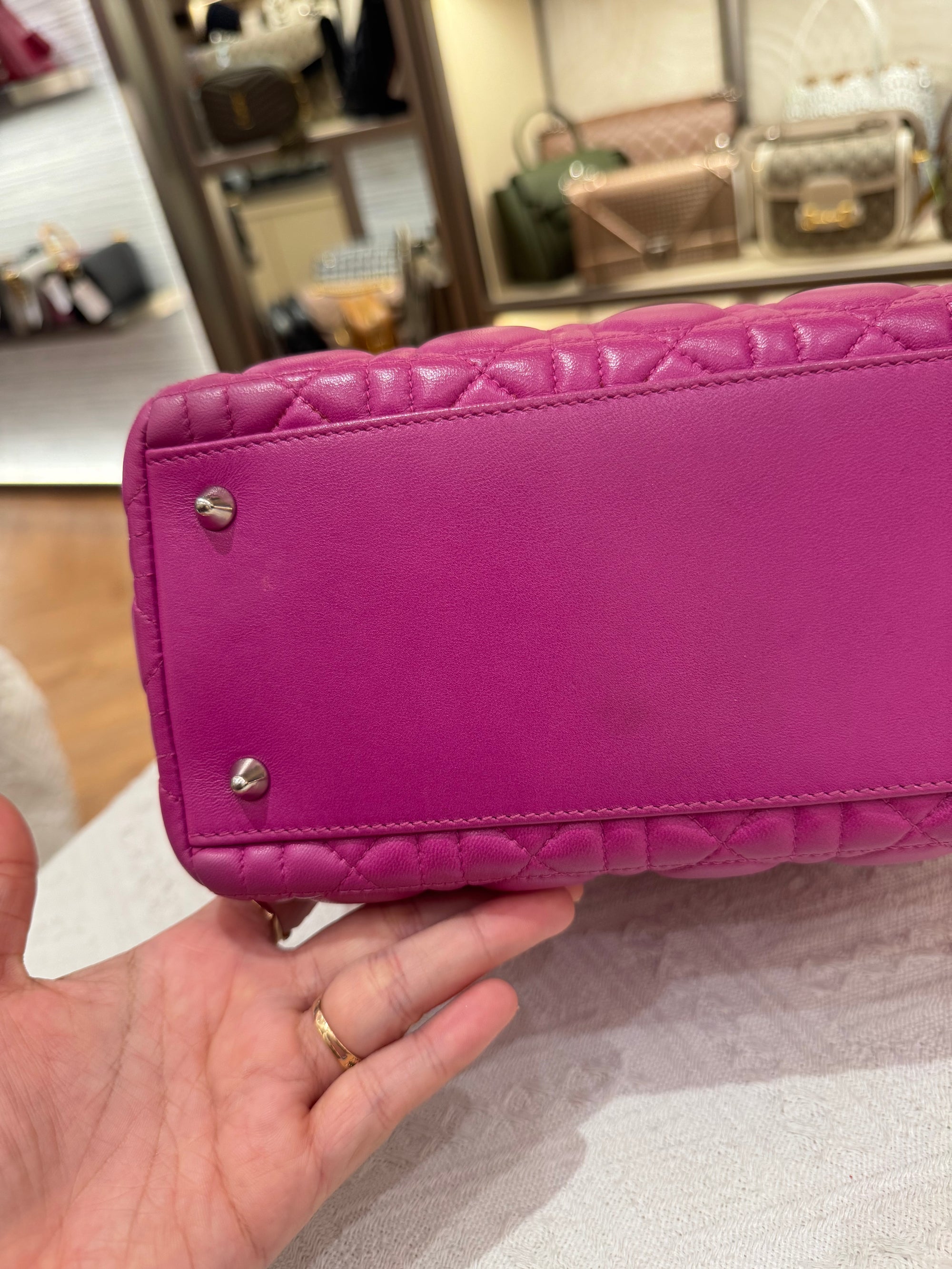 Lady Dior Medium Fuschia