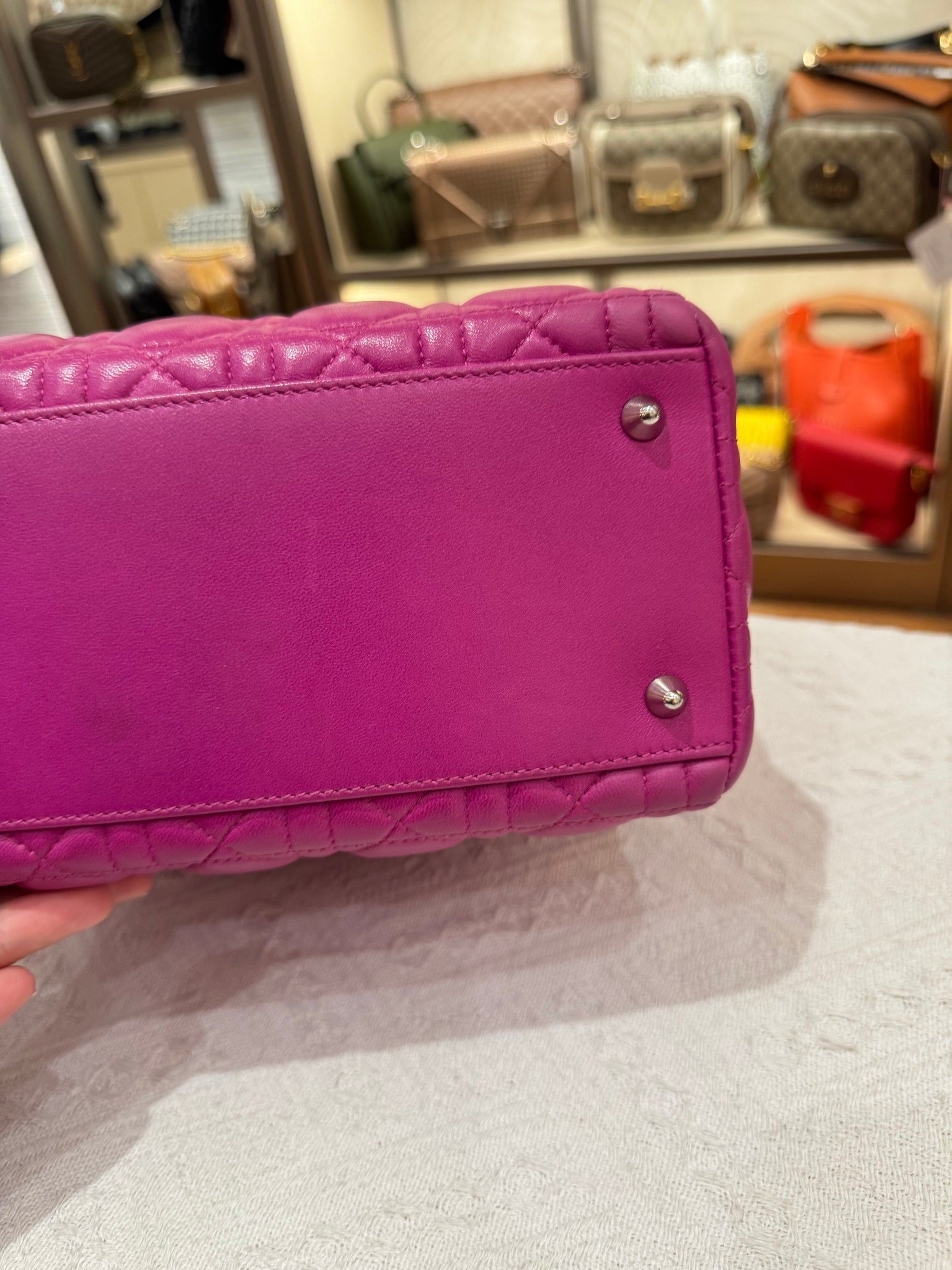 Lady Dior Medium Fuschia
