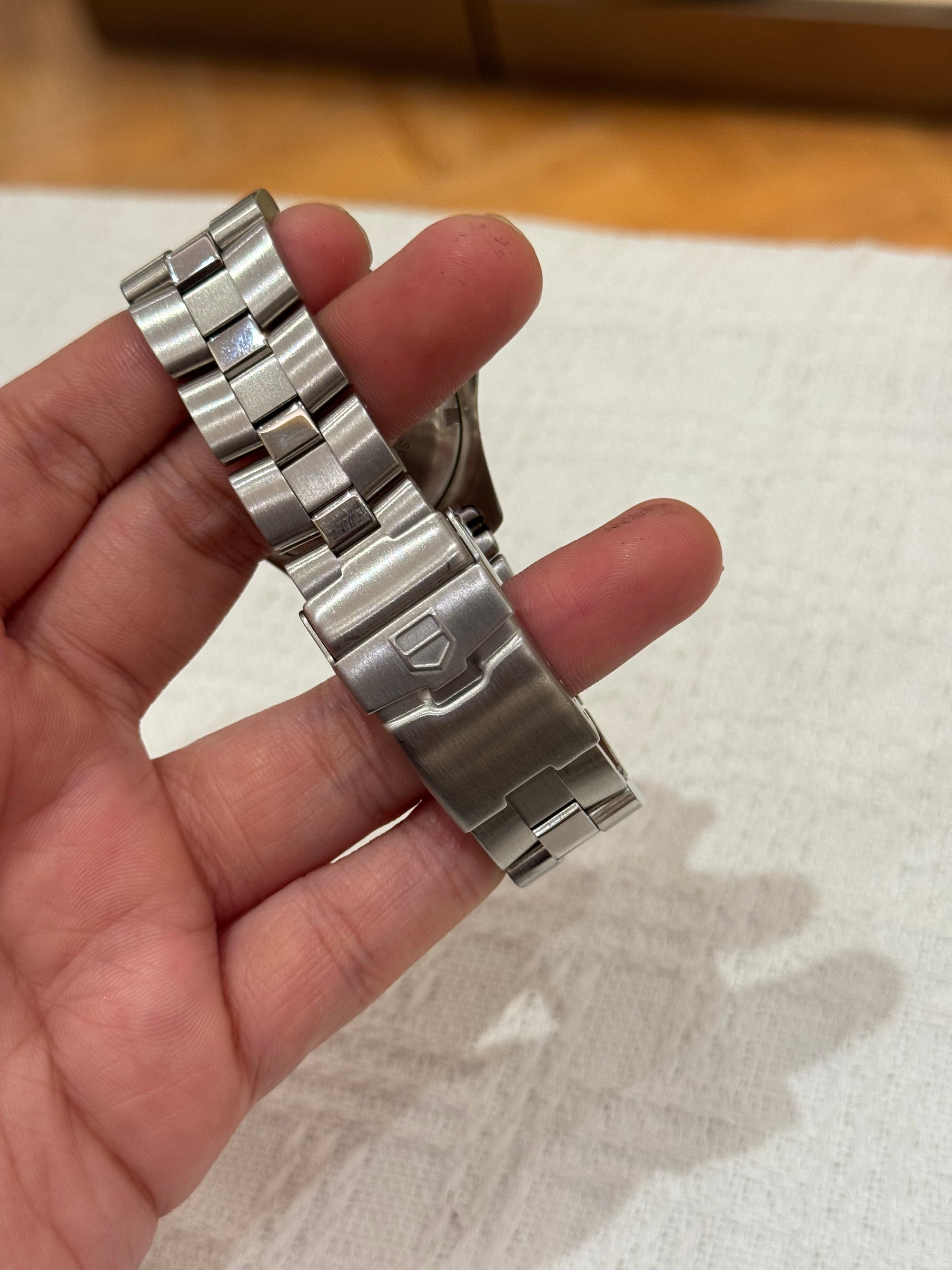 Tag Heuer Watch Chain Silver Dial Black Automatic