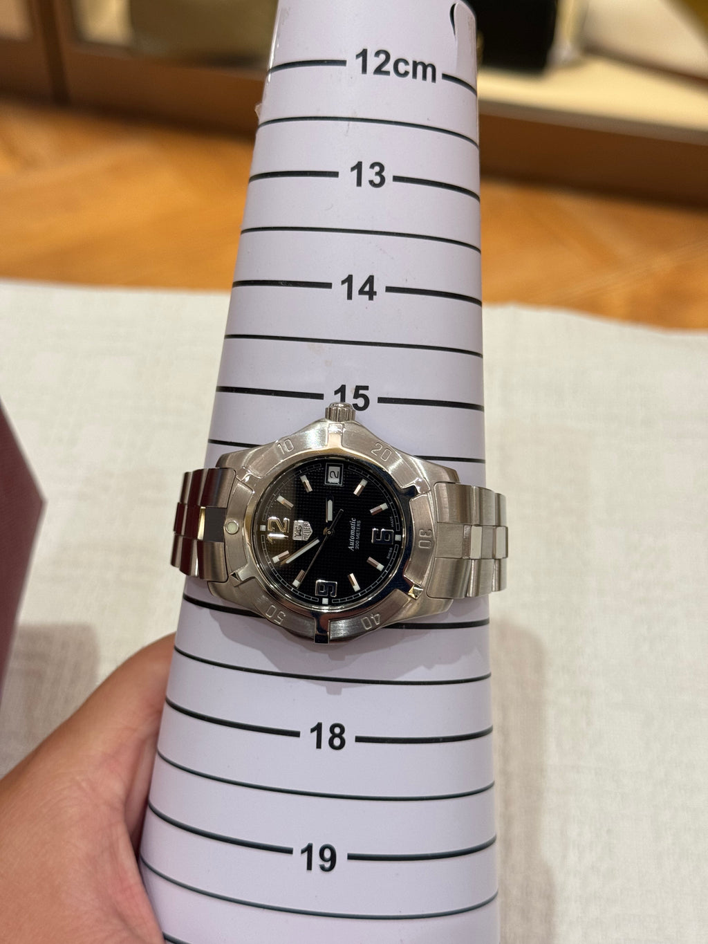 Tag Heuer Watch Chain Silver Dial Black Automatic