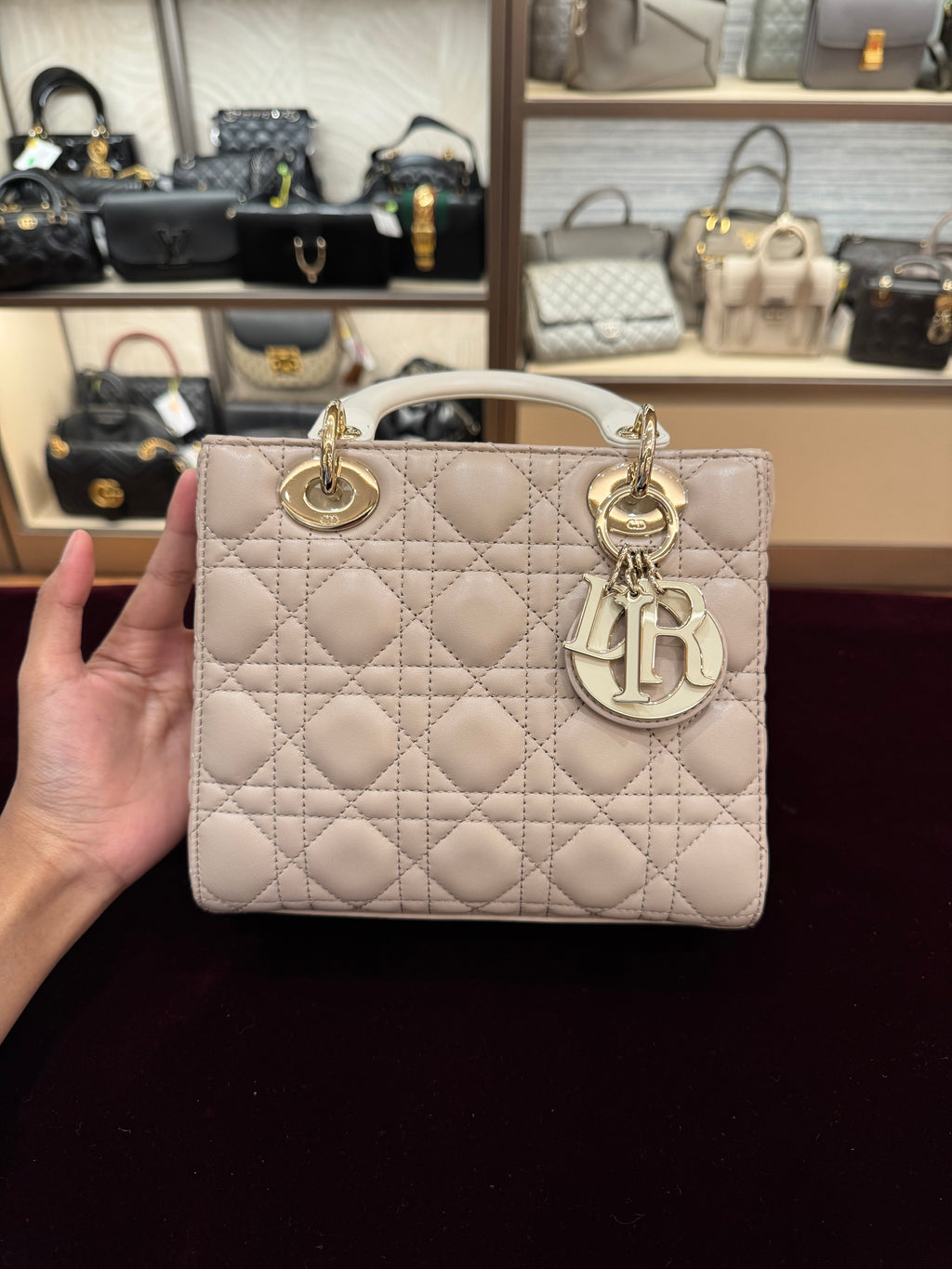 Lady Dior Small Trench Beige Latte