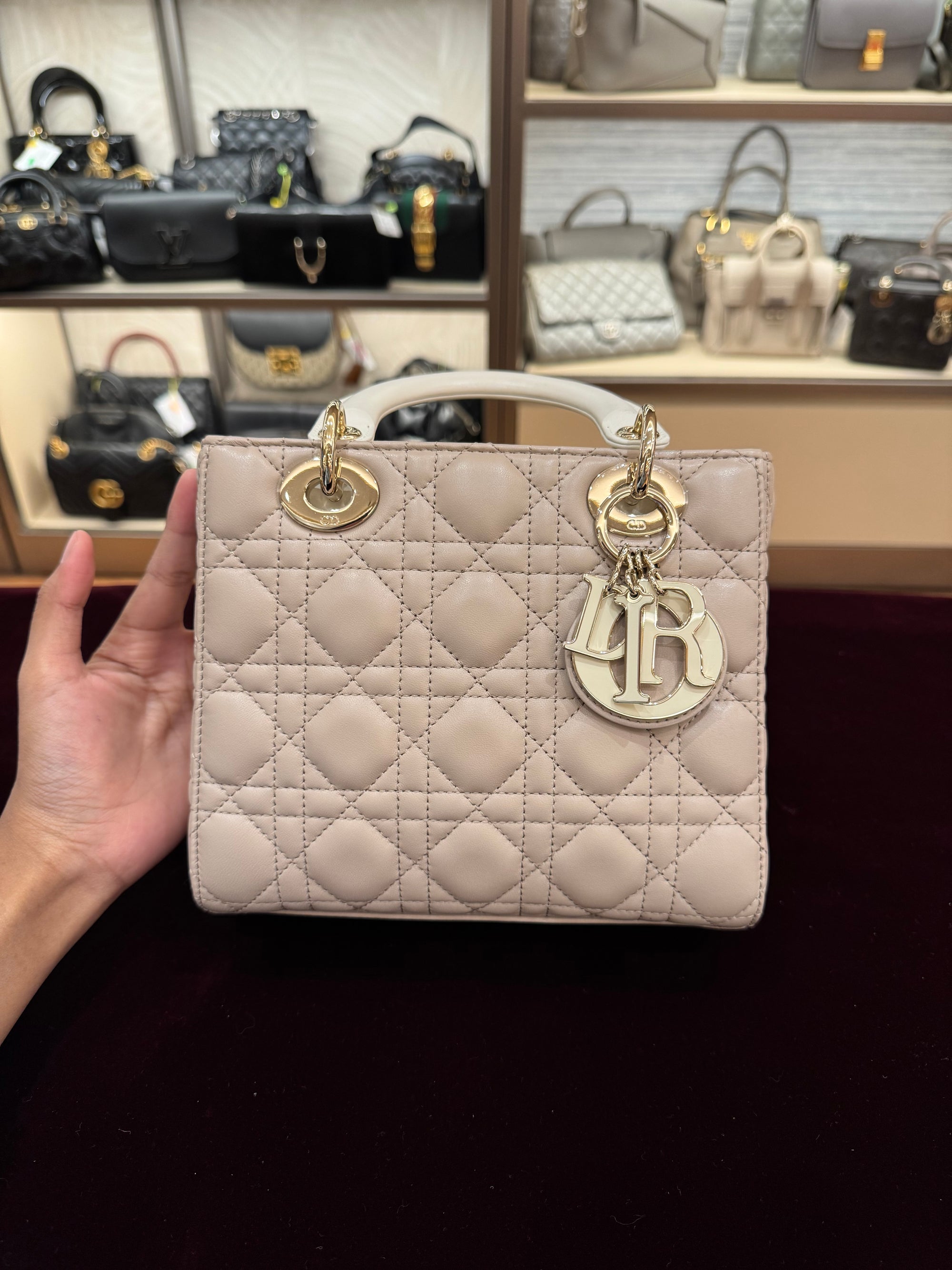 Lady Dior Small Trench Beige Latte