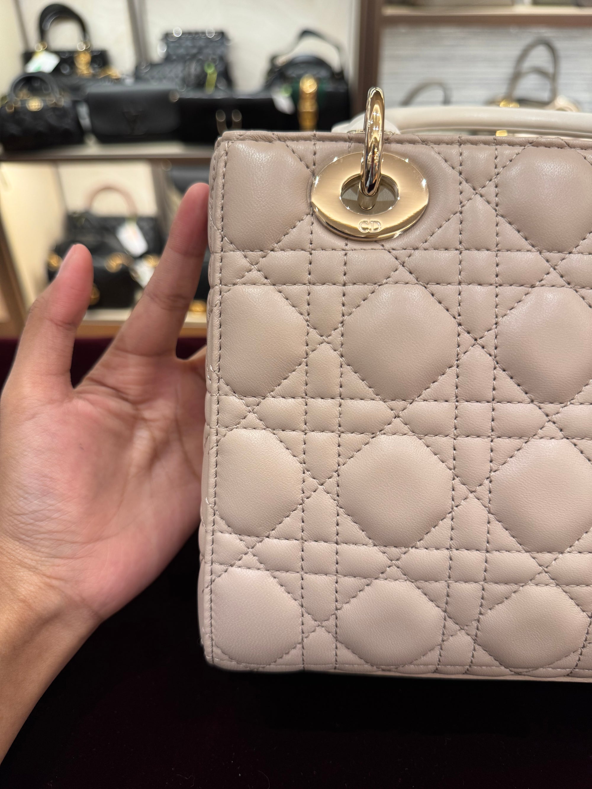 Lady Dior Small Trench Beige Latte