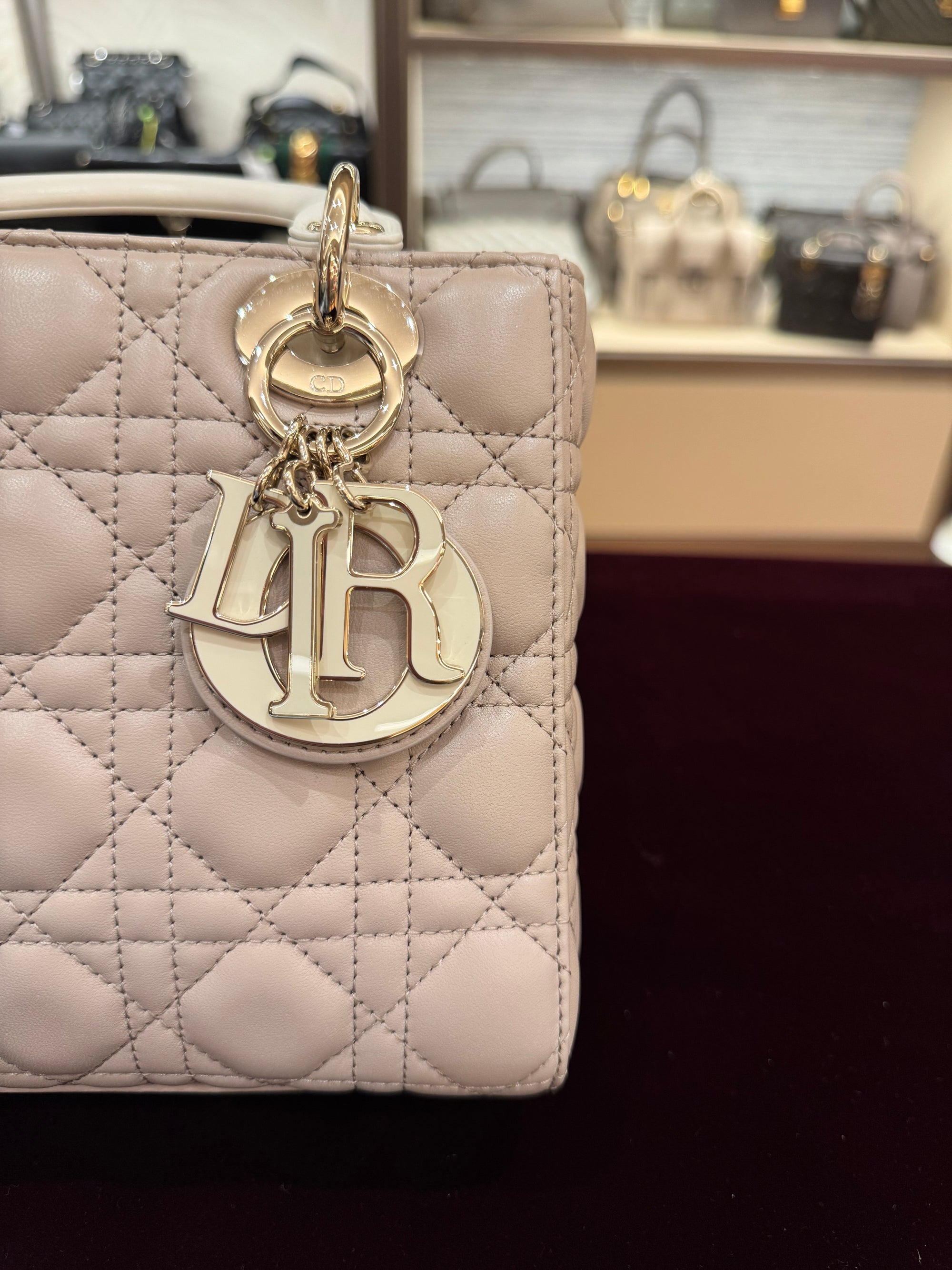 Lady Dior Small Trench Beige Latte