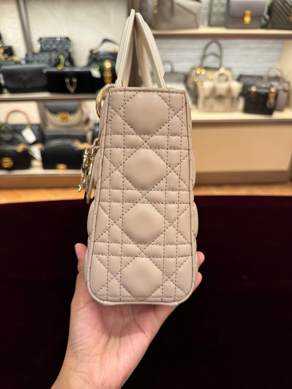 Lady Dior Small Trench Beige Latte