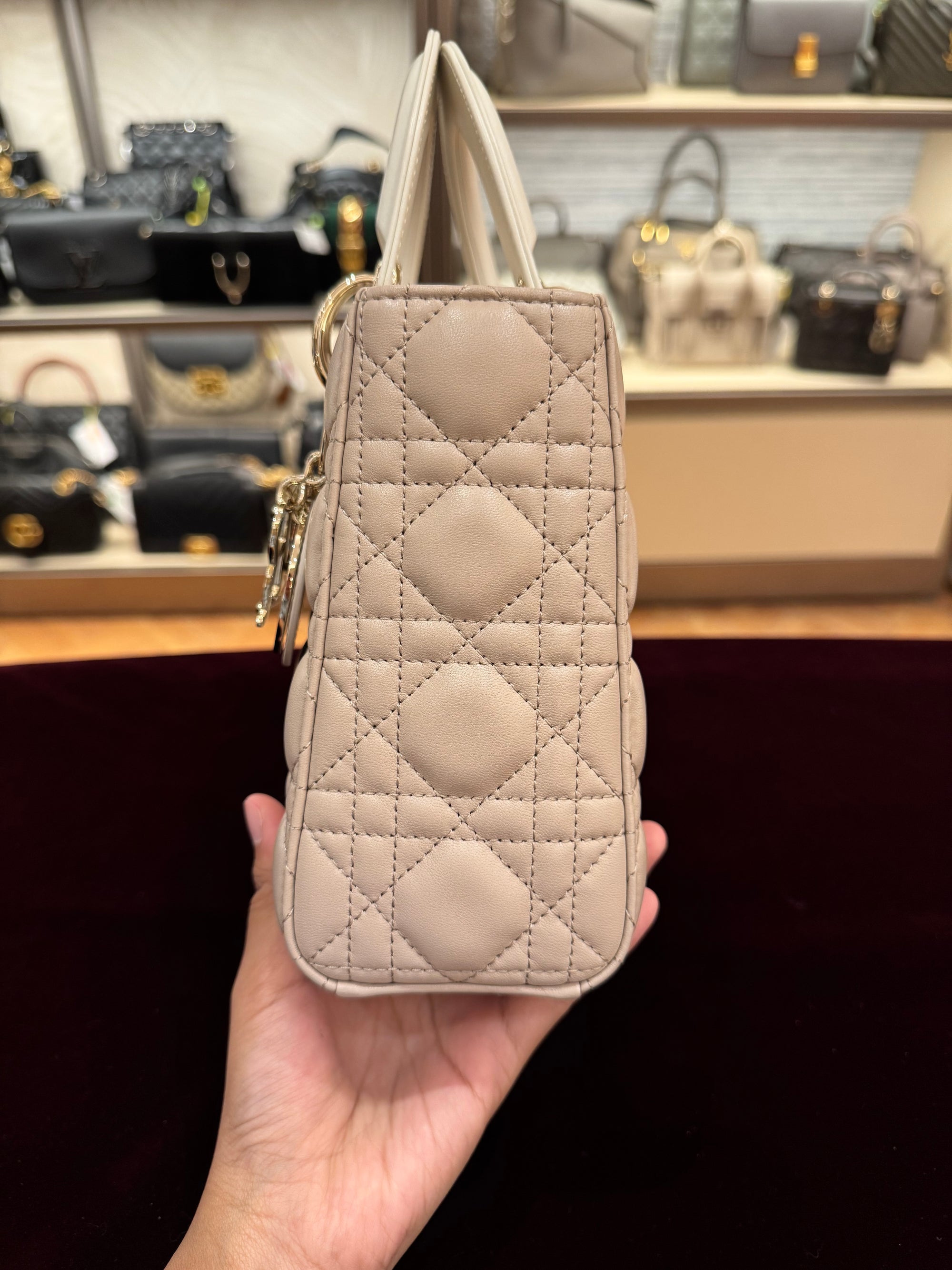 Lady Dior Small Trench Beige Latte