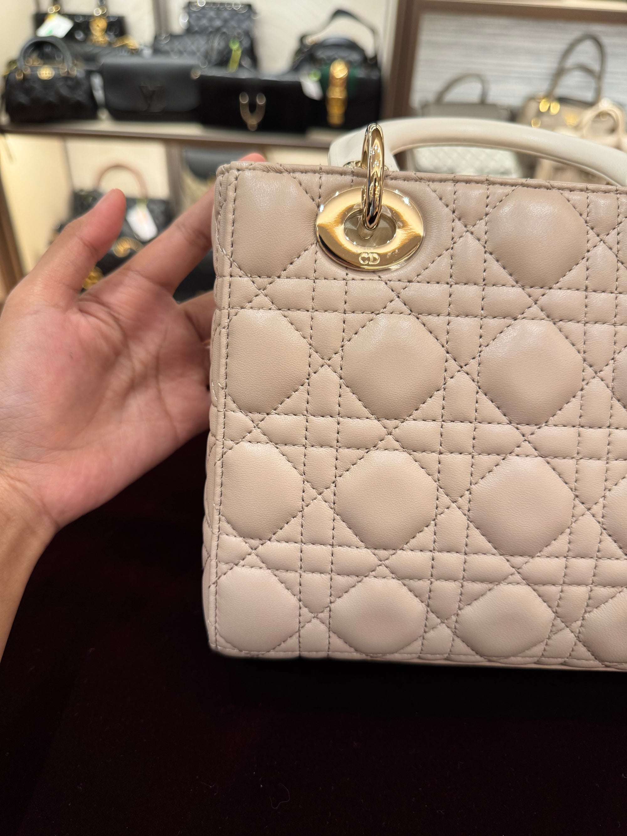 Lady Dior Small Trench Beige Latte