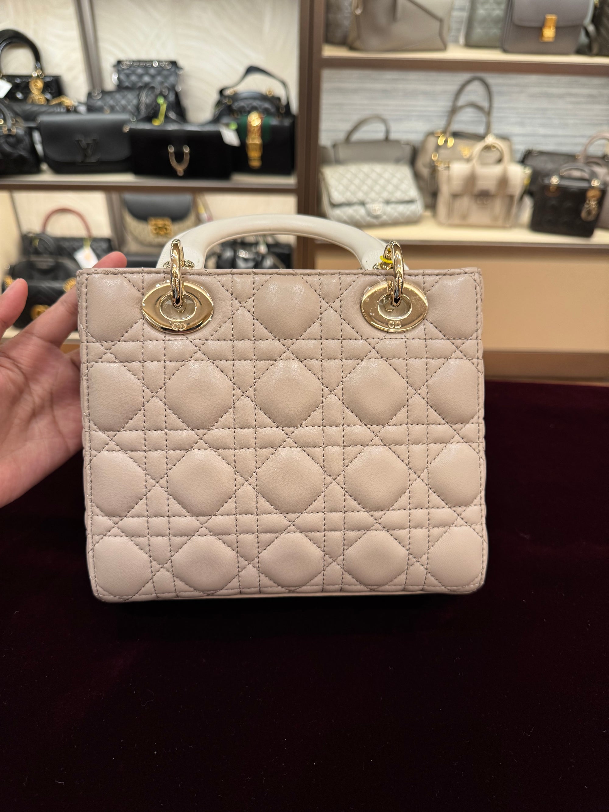 Lady Dior Small Trench Beige Latte