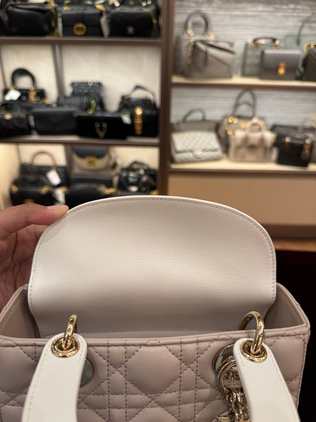 Lady Dior Small Trench Beige Latte