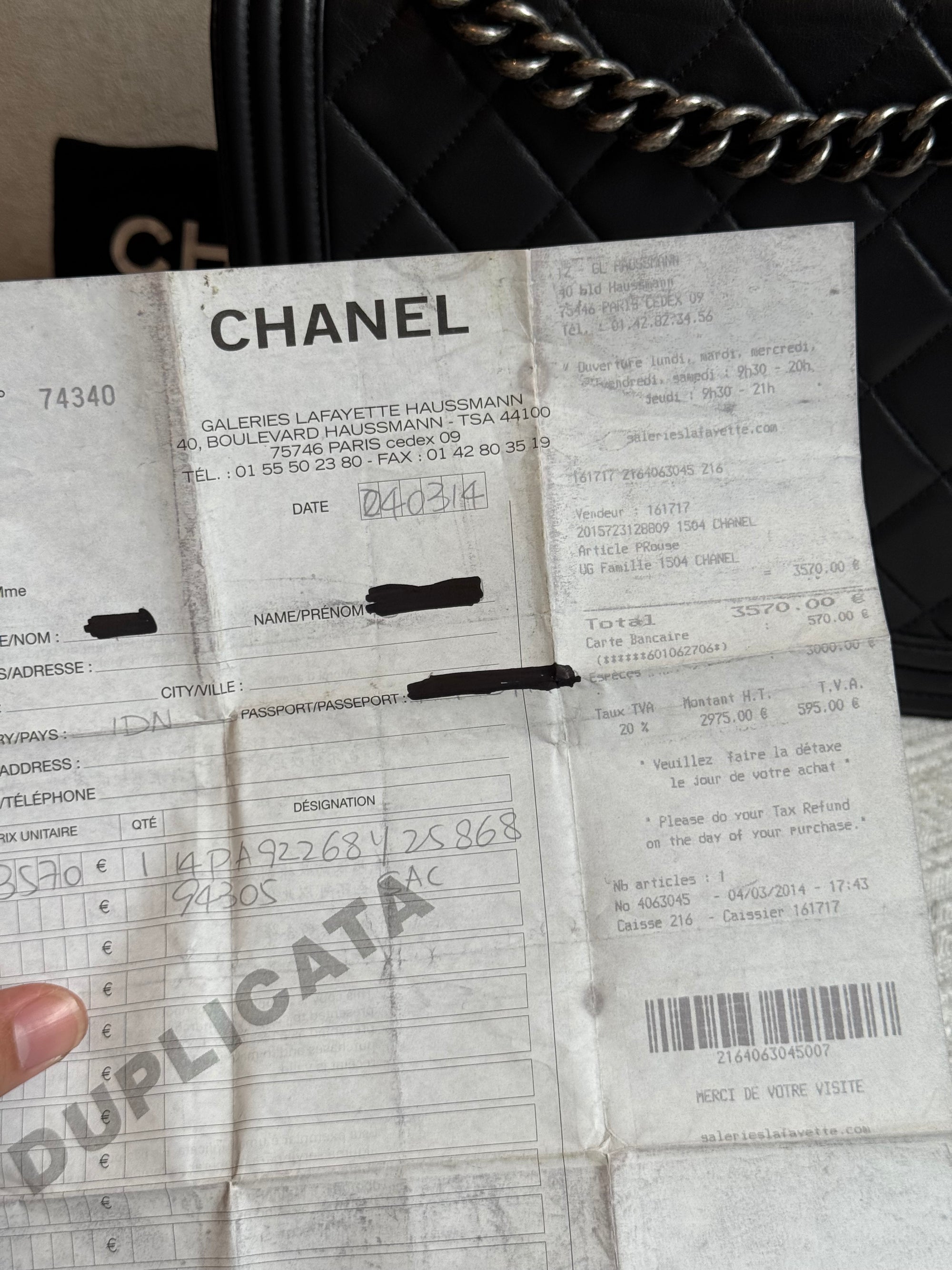 Chanel Boy Large Black