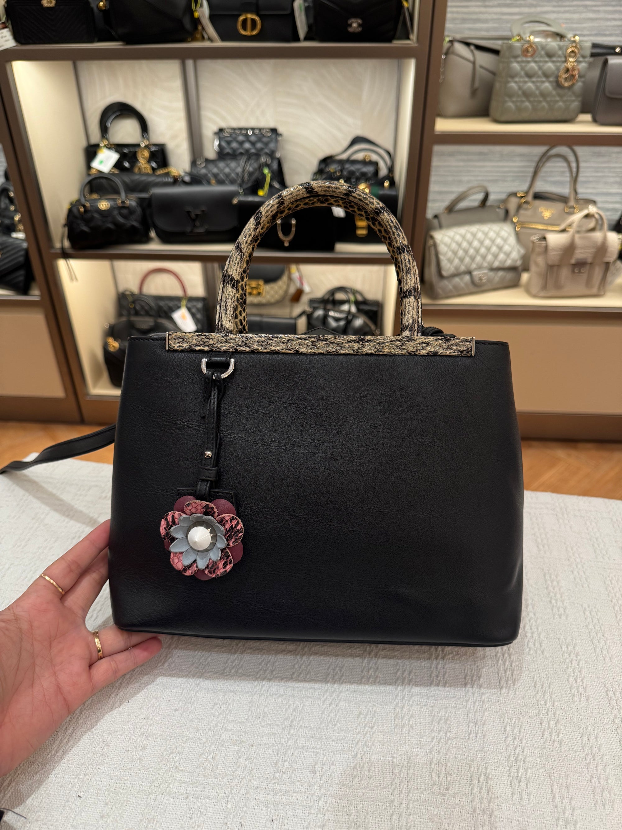 Fendi 2 Jours Black Python Handle