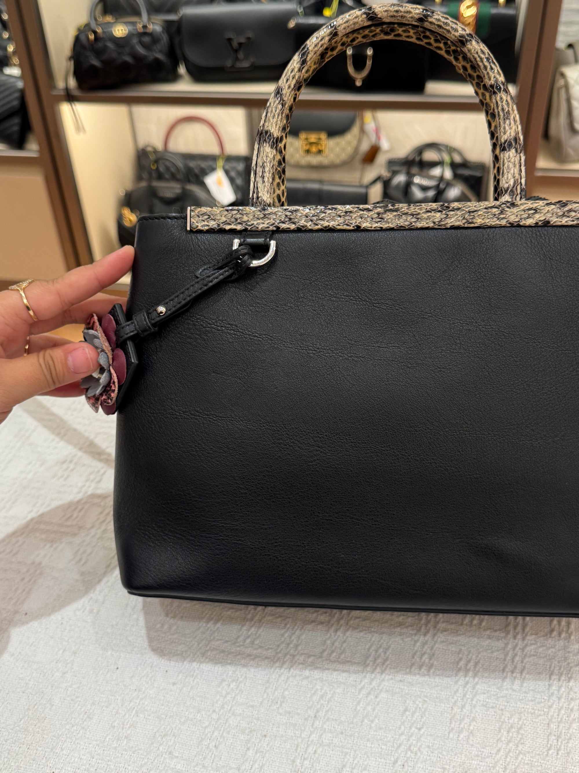 Fendi 2 Jours Black Python Handle
