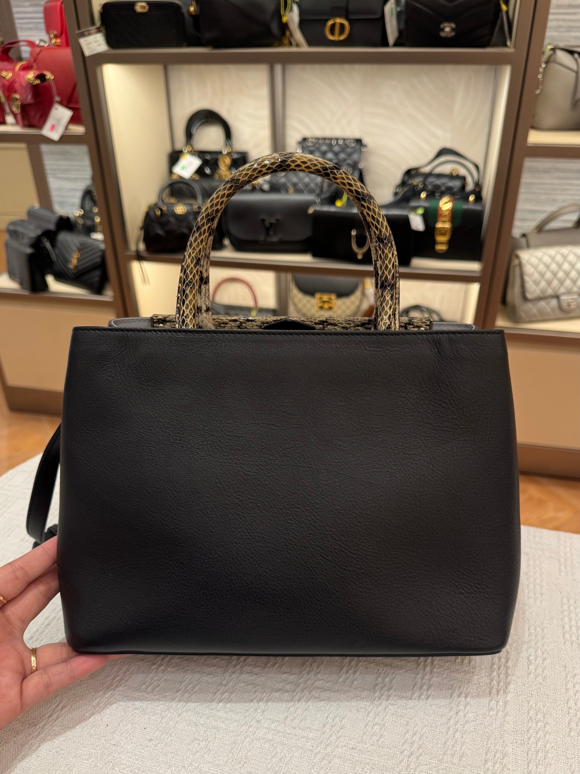 Fendi 2 Jours Black Python Handle