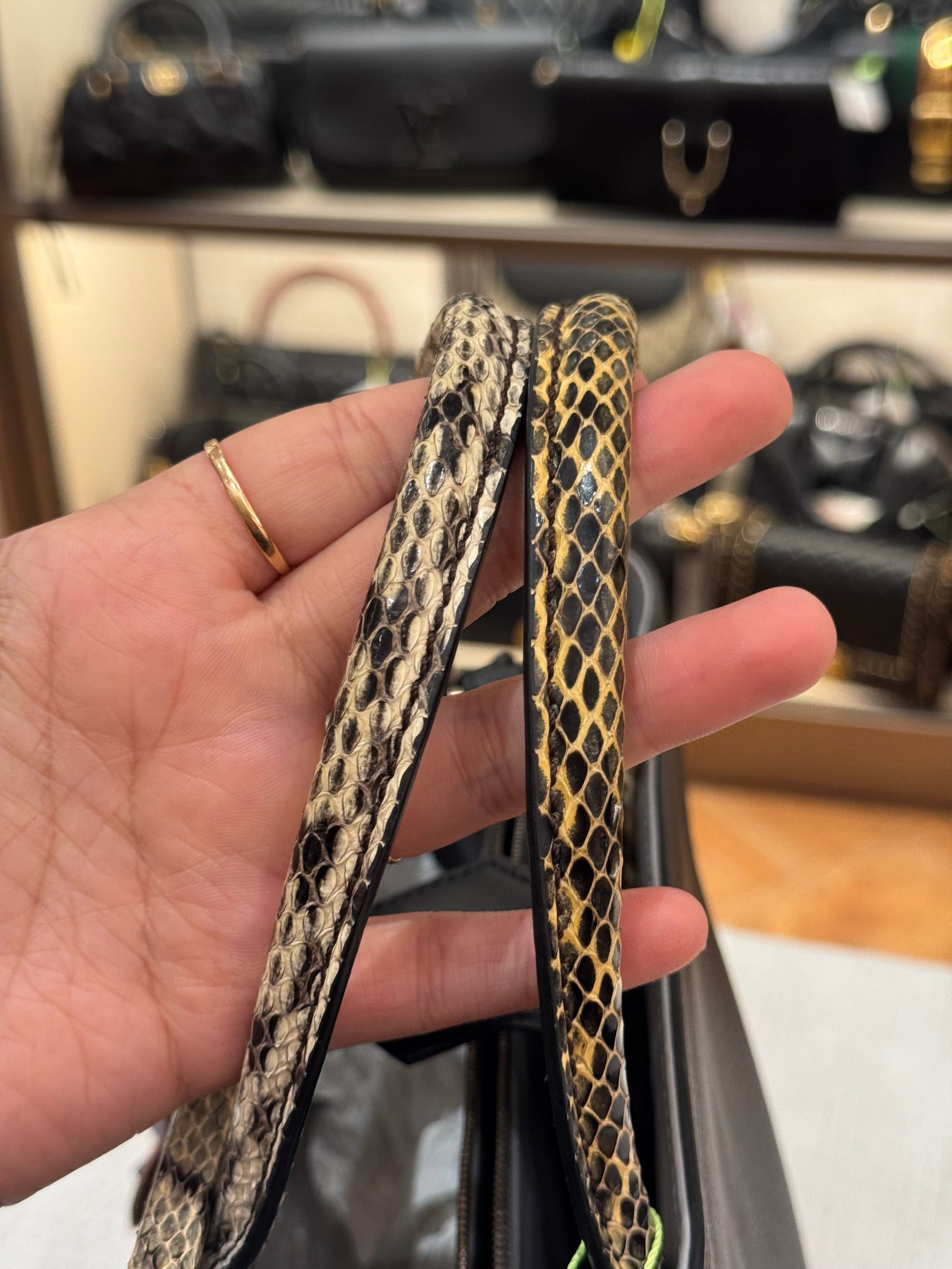 Fendi 2 Jours Black Python Handle