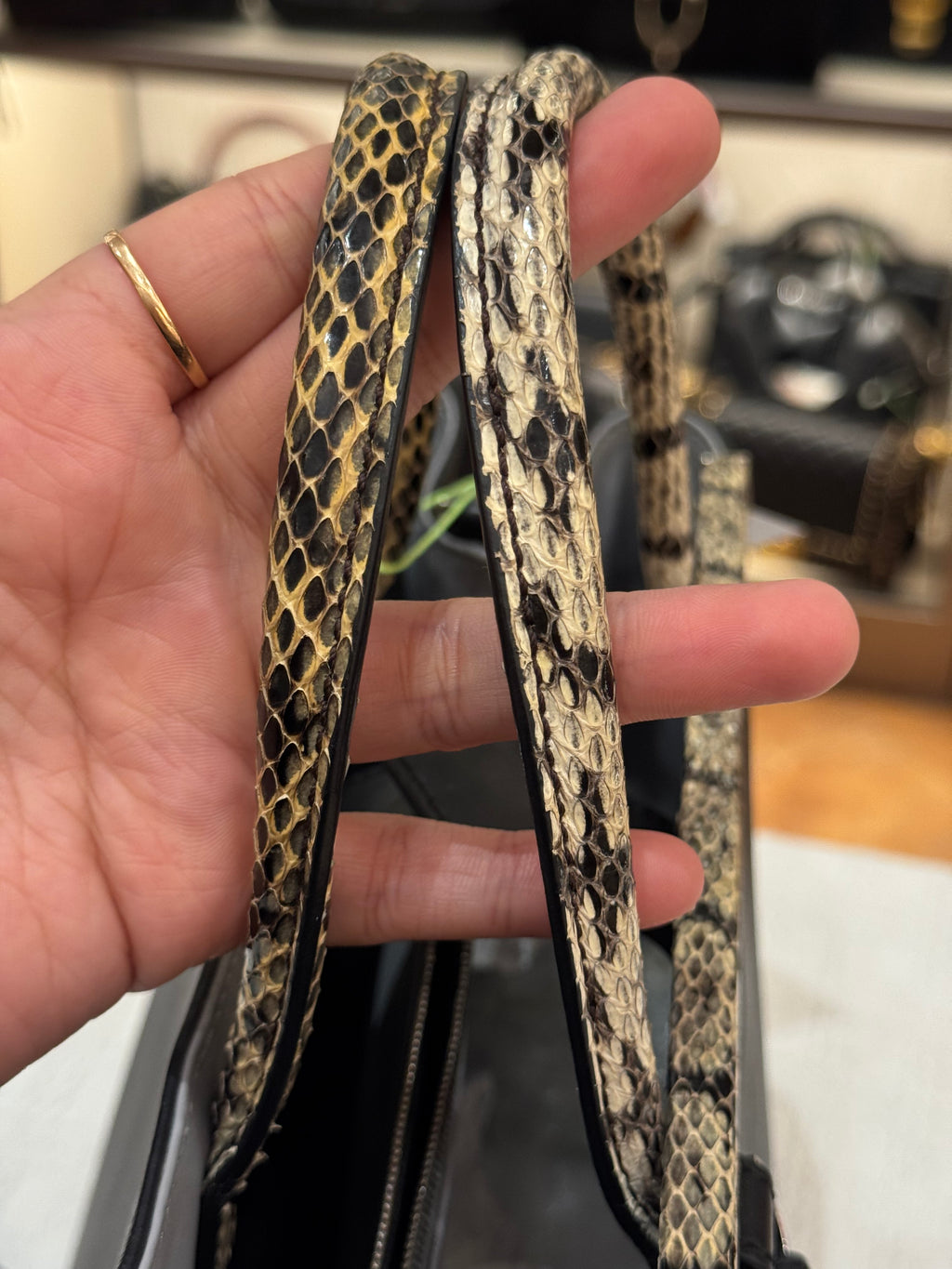 Fendi 2 Jours Black Python Handle