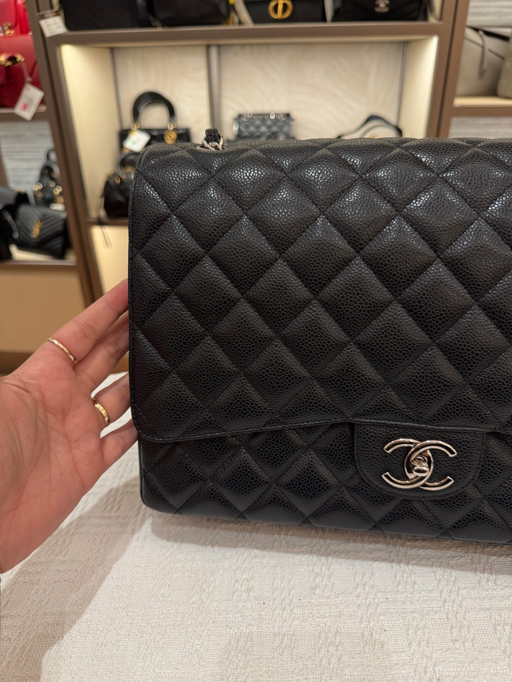 Chanel Maxi Classic Double Flap Black Caviar