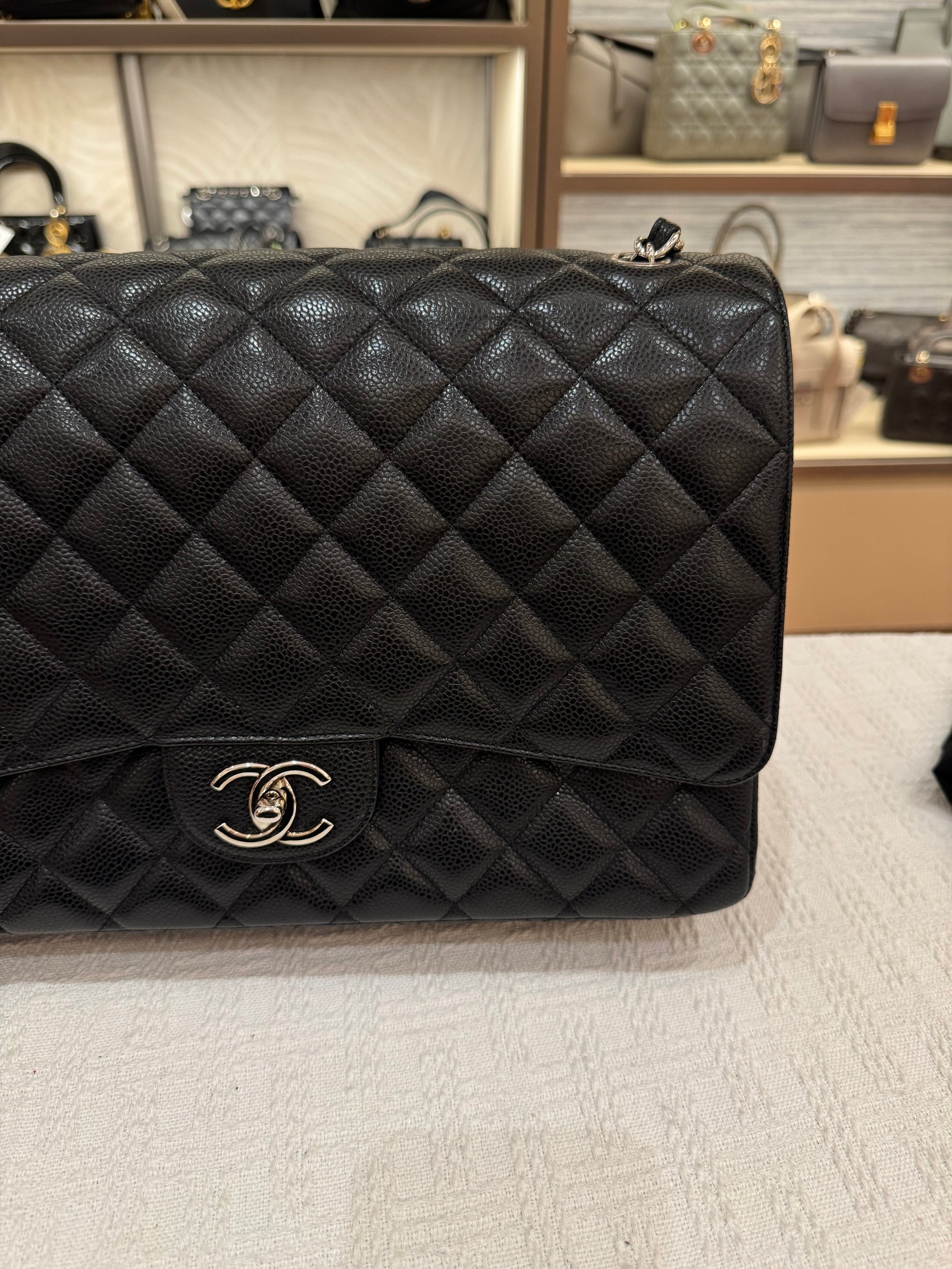 Chanel Maxi Classic Double Flap Black Caviar