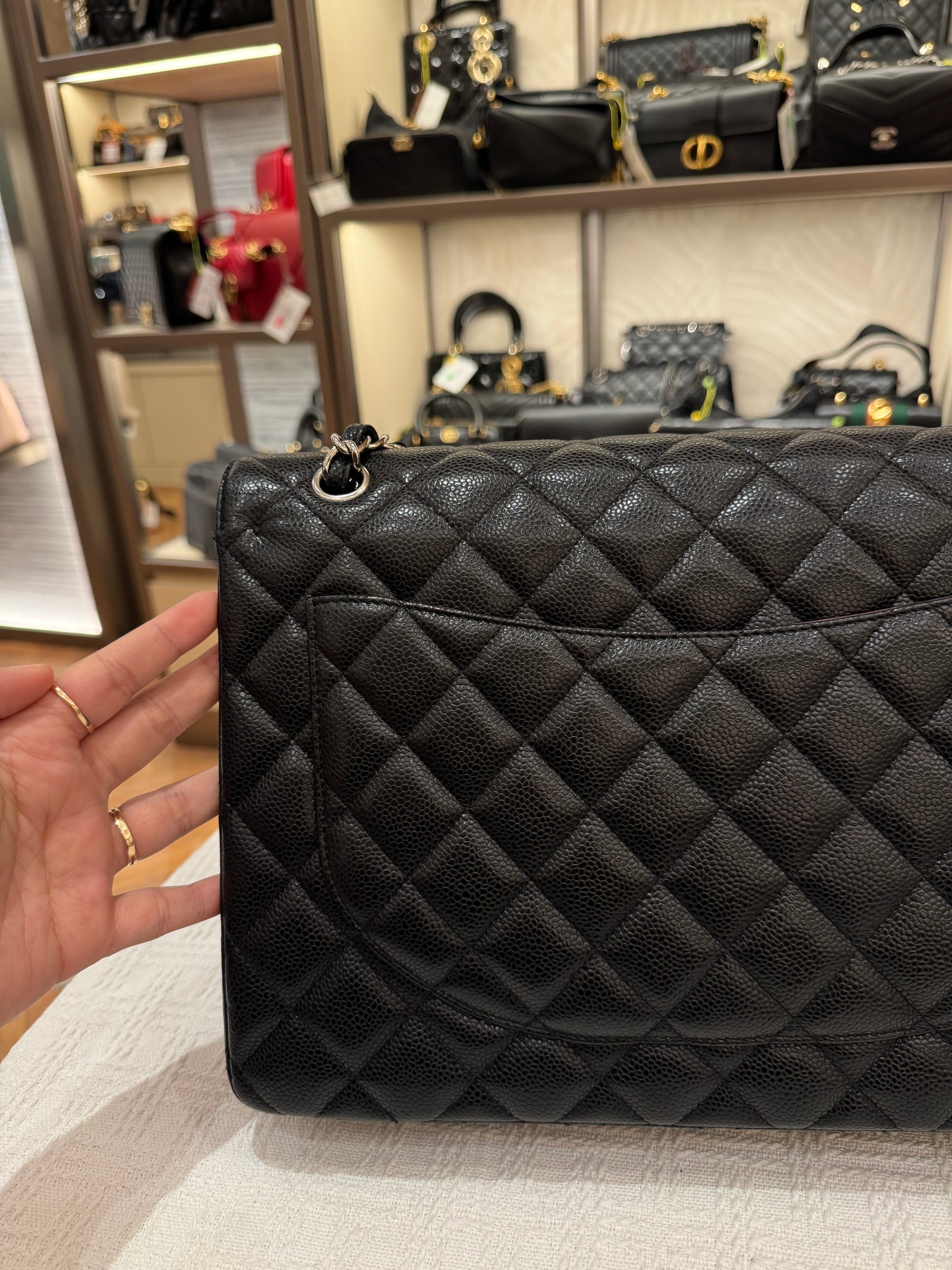 Chanel Maxi Classic Double Flap Black Caviar