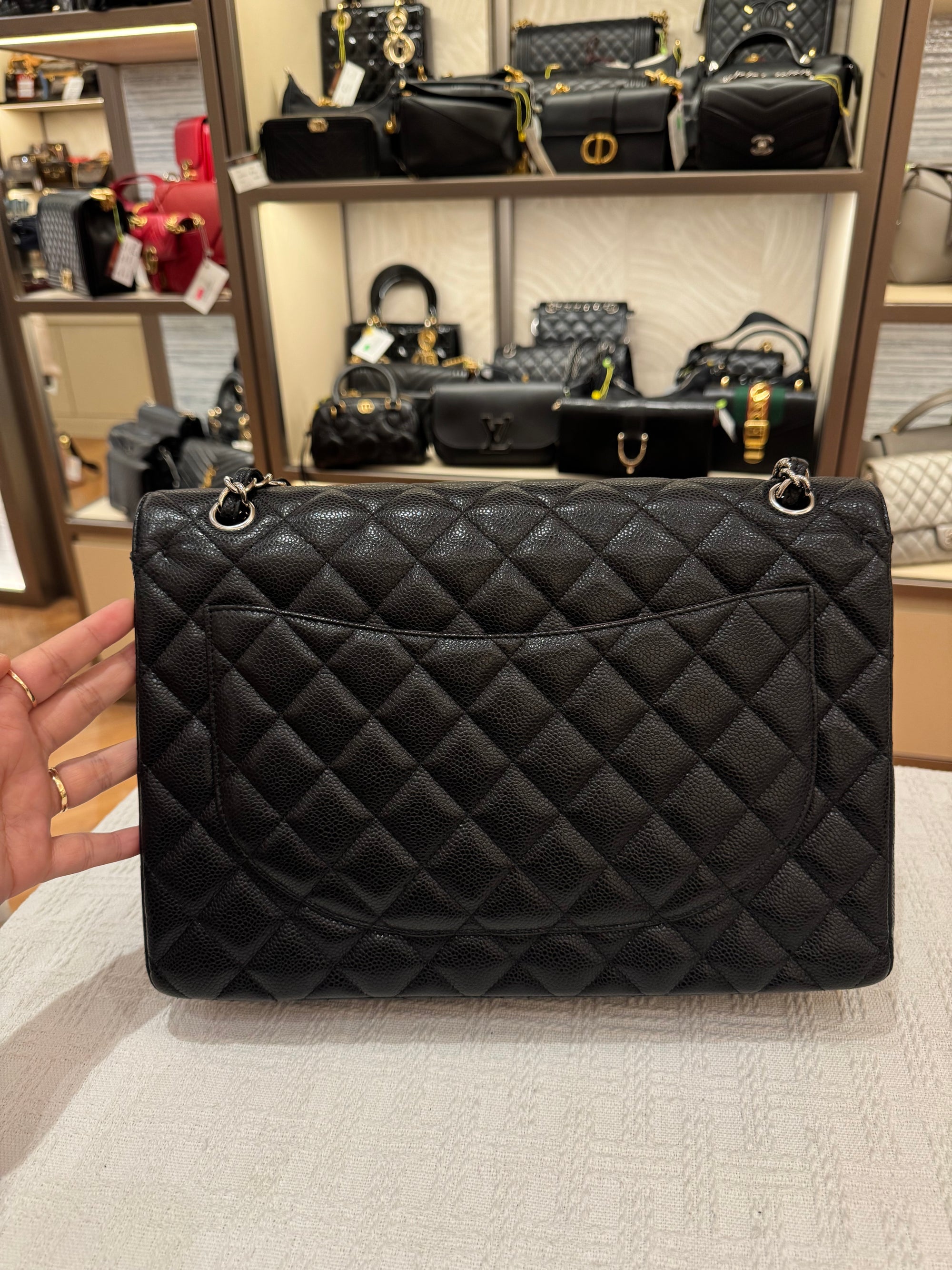 Chanel Maxi Classic Double Flap Black Caviar