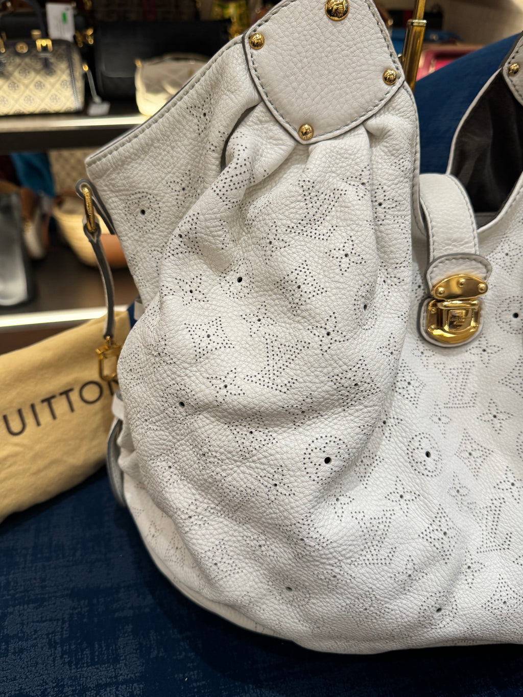Louis Vuitton Mahina Hobo White