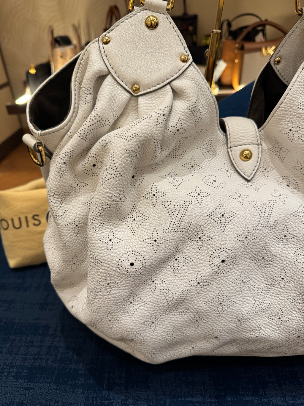 Louis Vuitton Mahina Hobo White