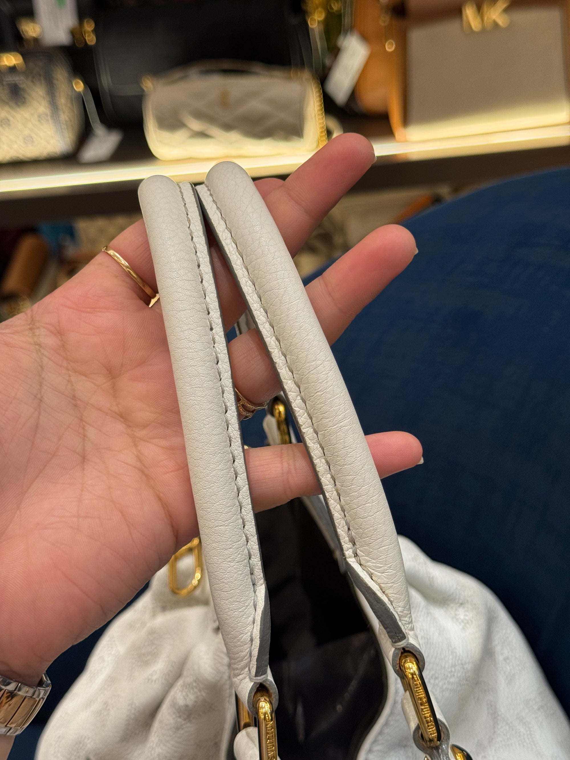 Louis Vuitton Mahina Hobo White