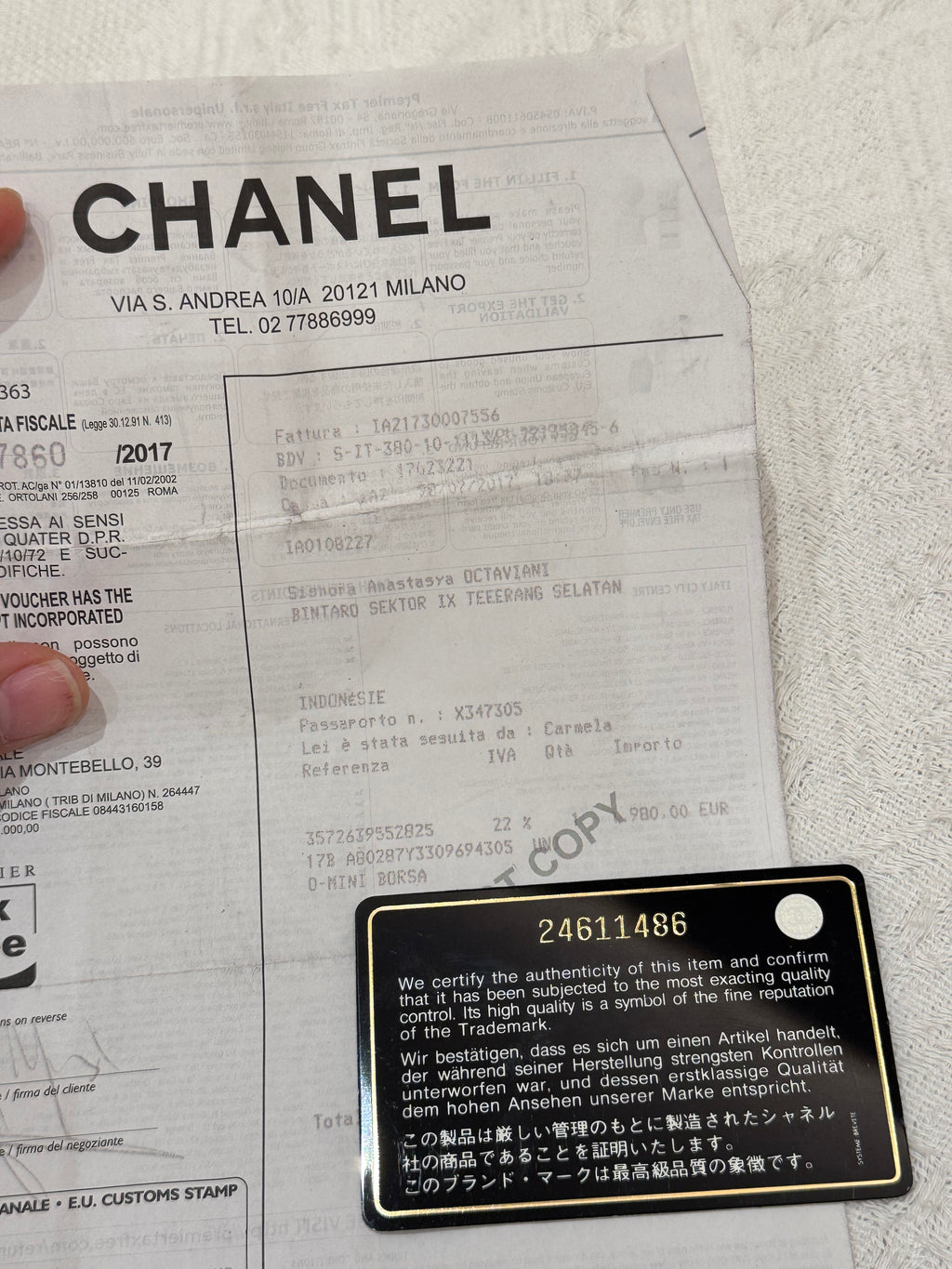Chanel WOC Chevron Black Caviar RHW