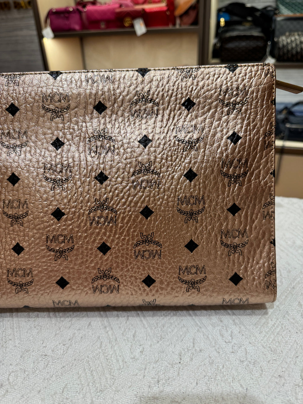 MCM Clutch Rose Gold