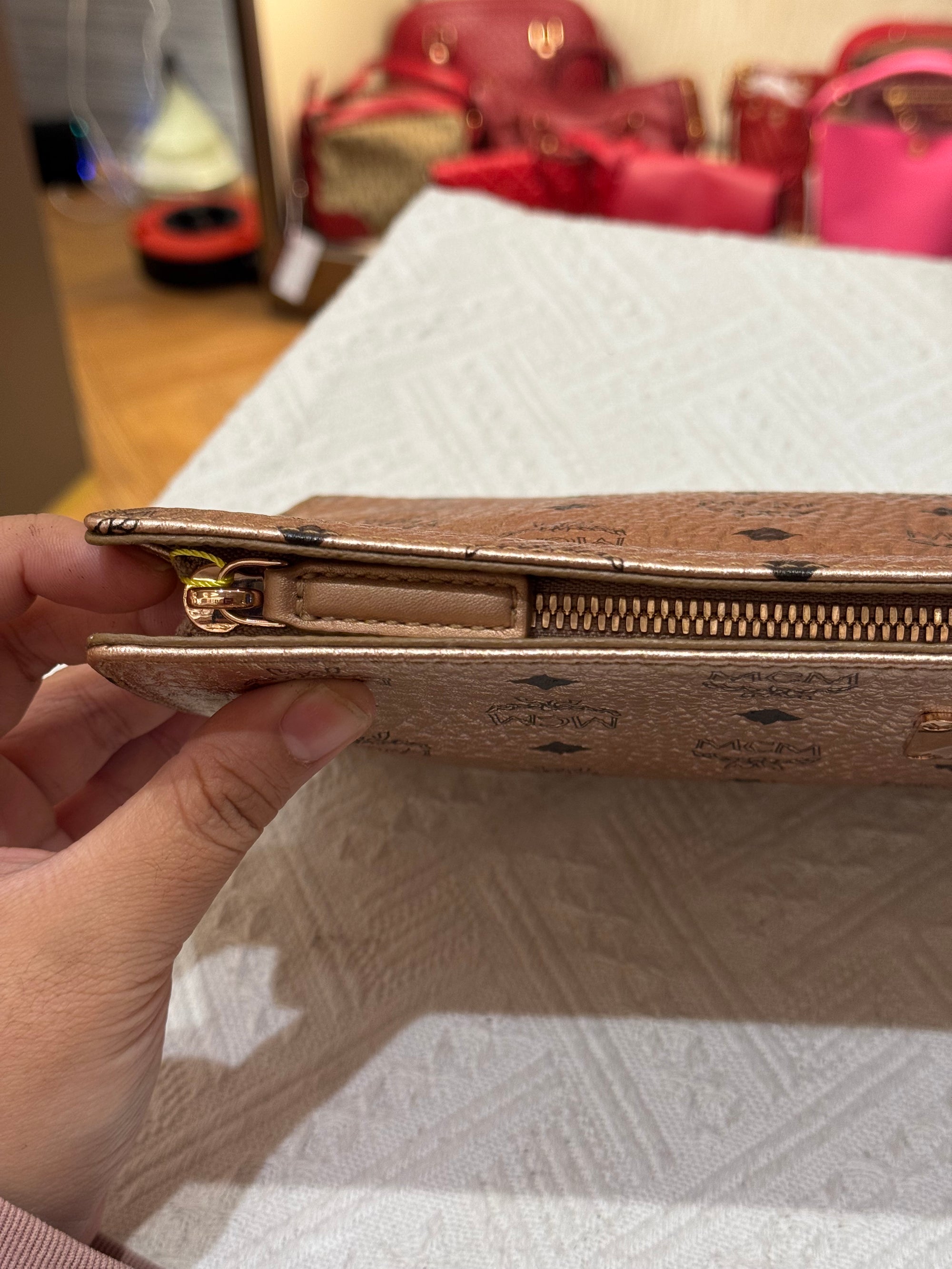 MCM Clutch Rose Gold