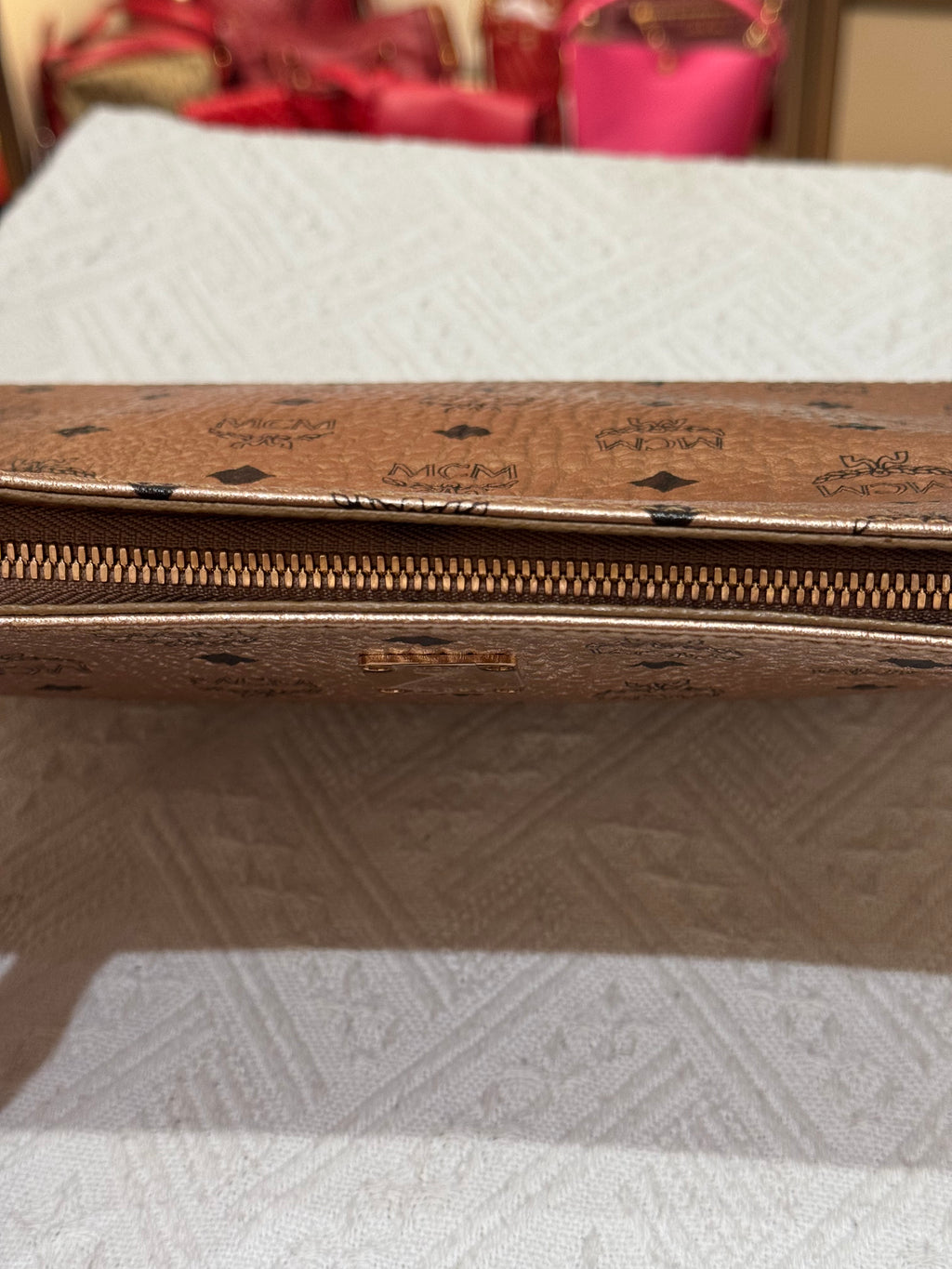 MCM Clutch Rose Gold