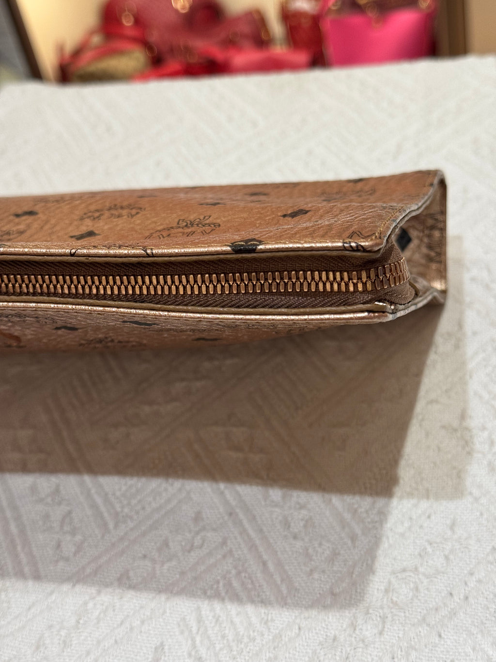 MCM Clutch Rose Gold