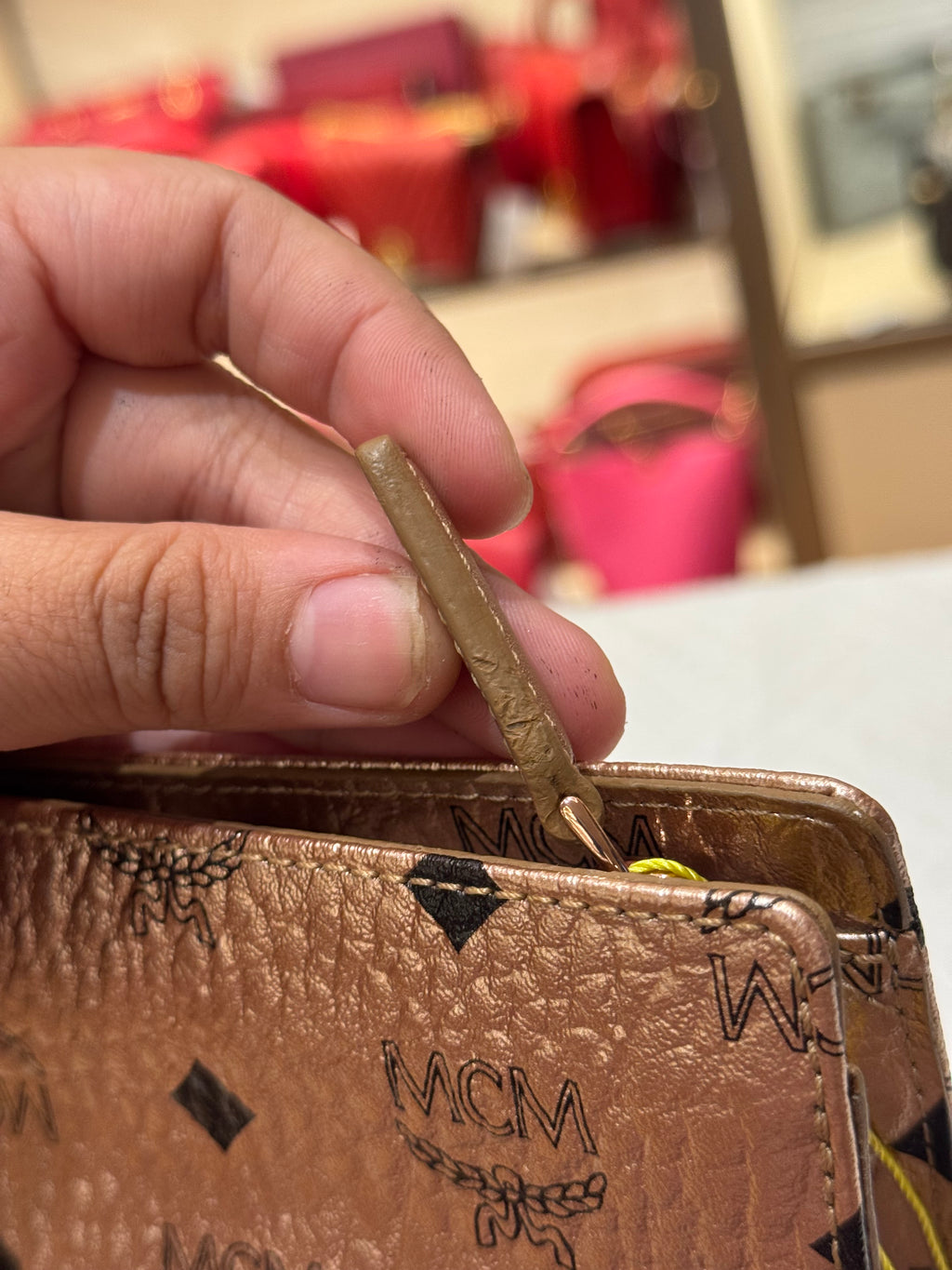 MCM Clutch Rose Gold